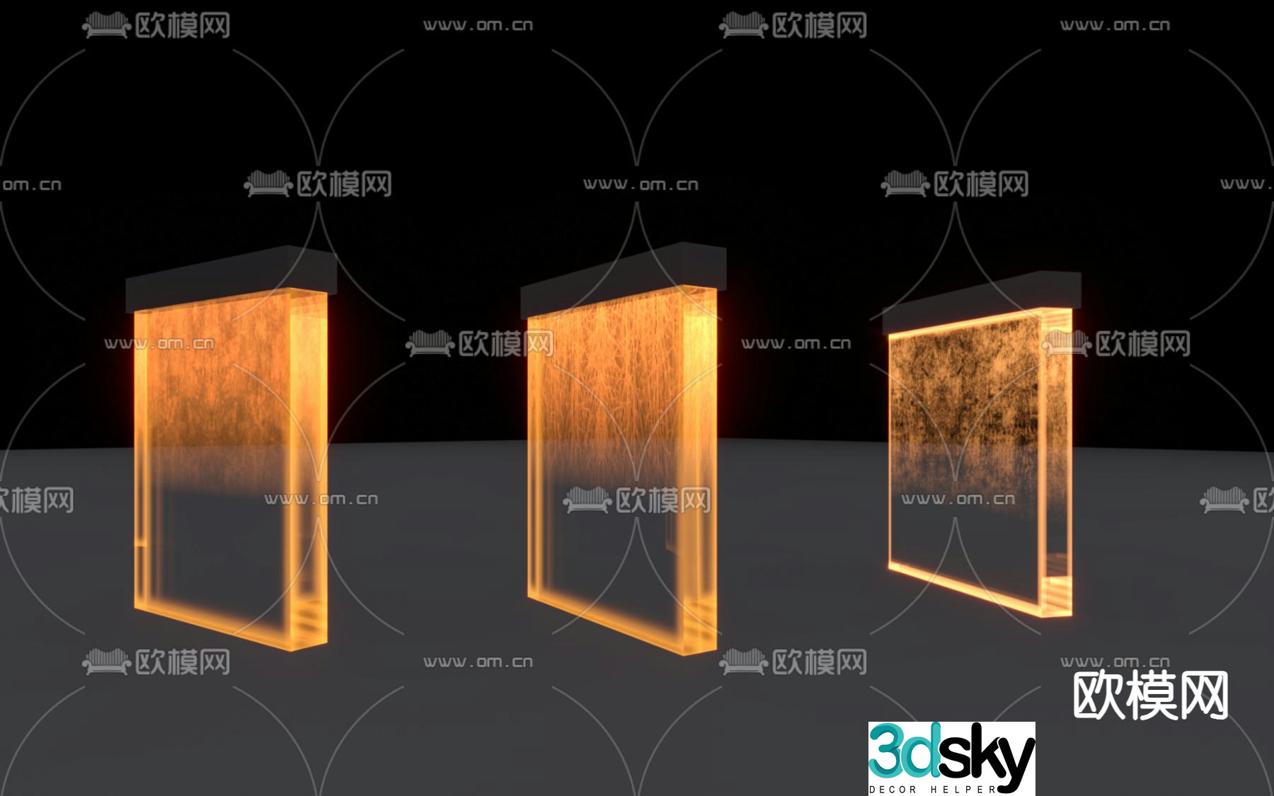 Acrylic decorative lamp art lamp gradient acrylic lamp 3d model