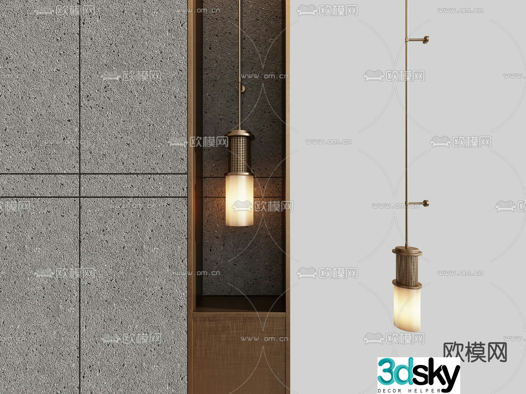 New Chinese style wall lamp bedside lamp 3d model