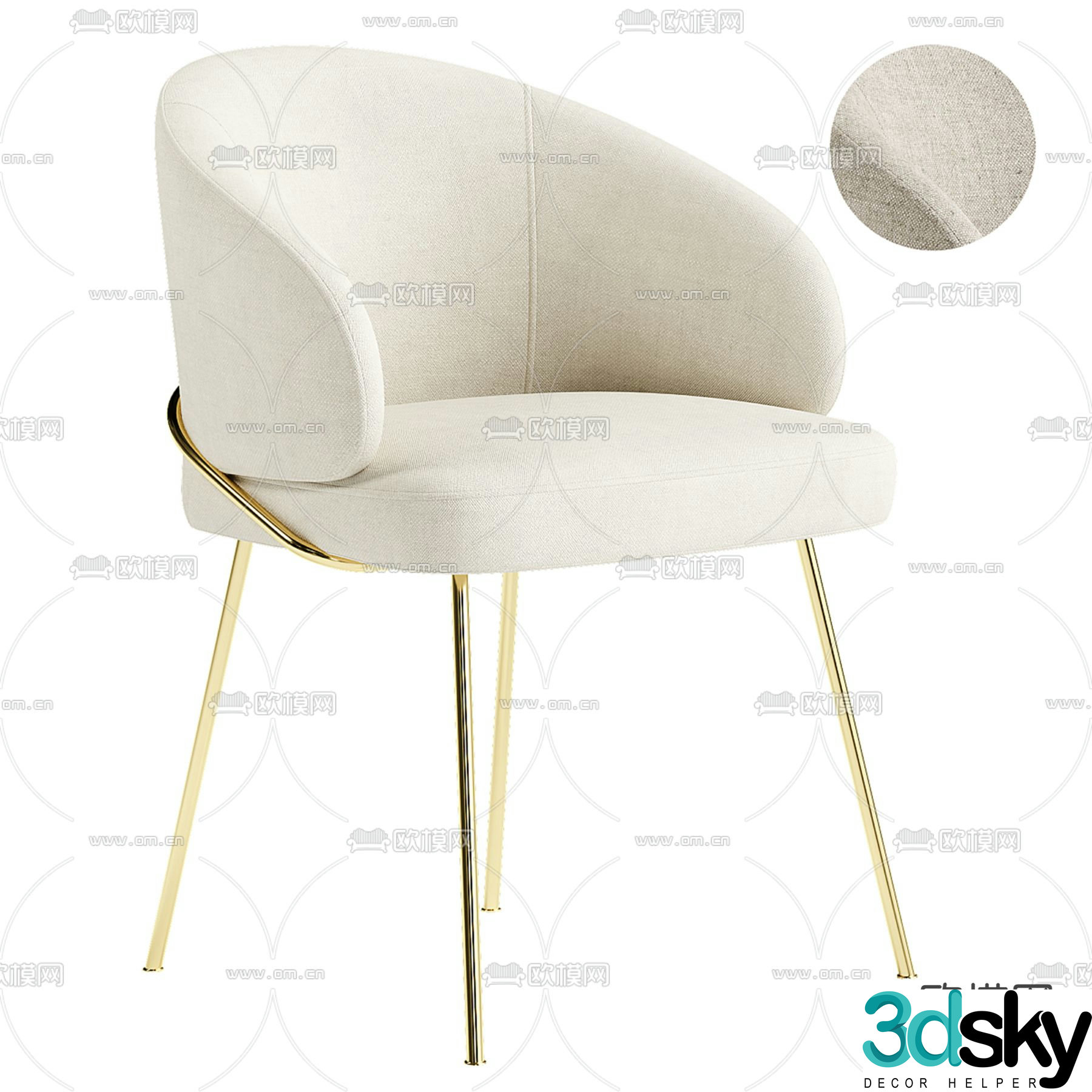 leisure chair chair 3d model