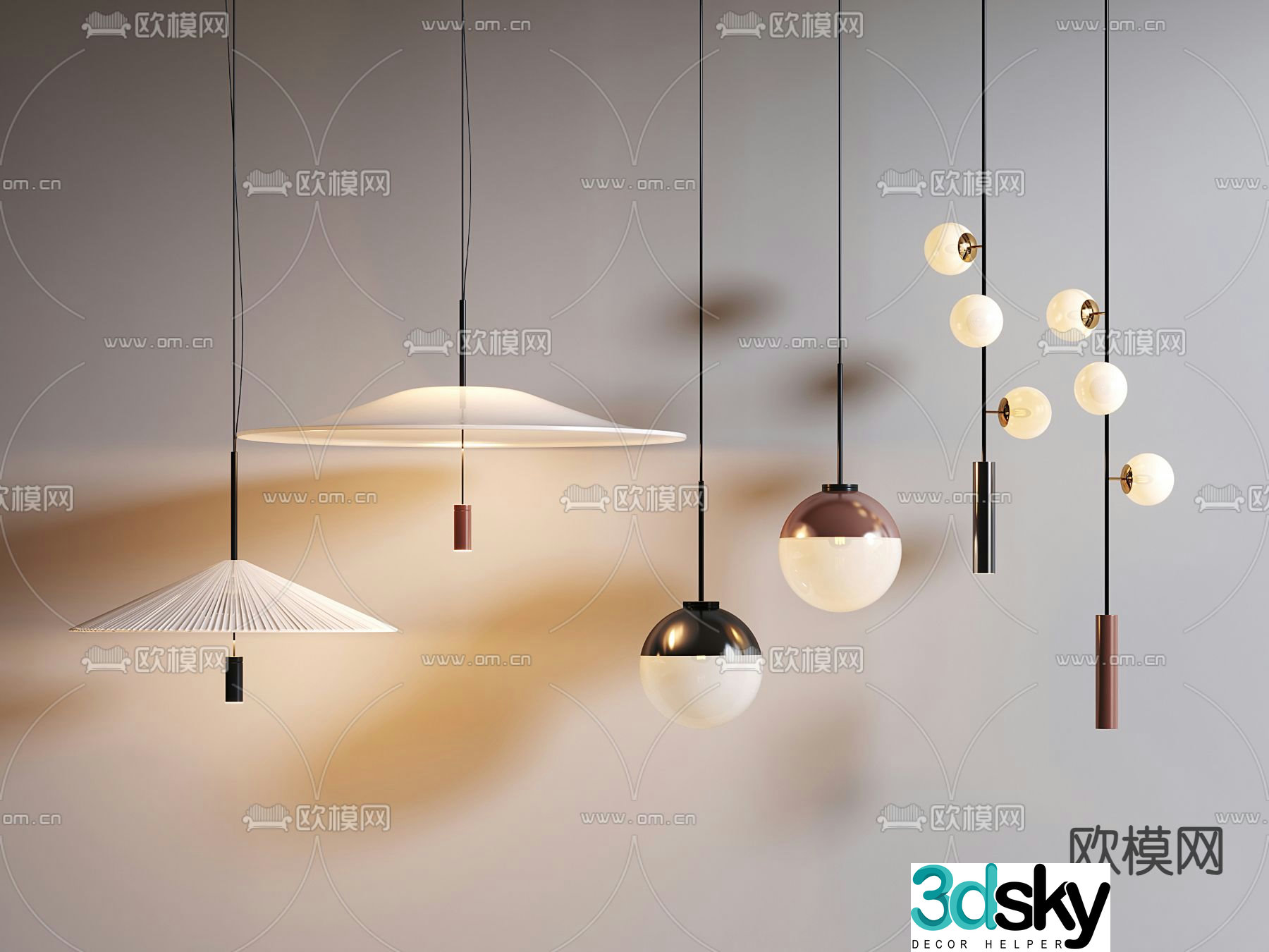 Bedside small chandelier dining room chandelier 3d model
