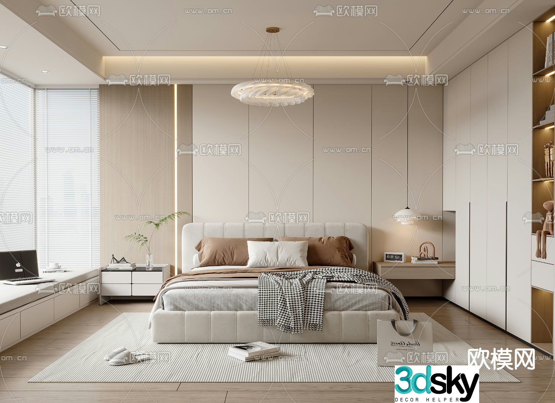 Modern bedroom Master bedroom Master room 3d model