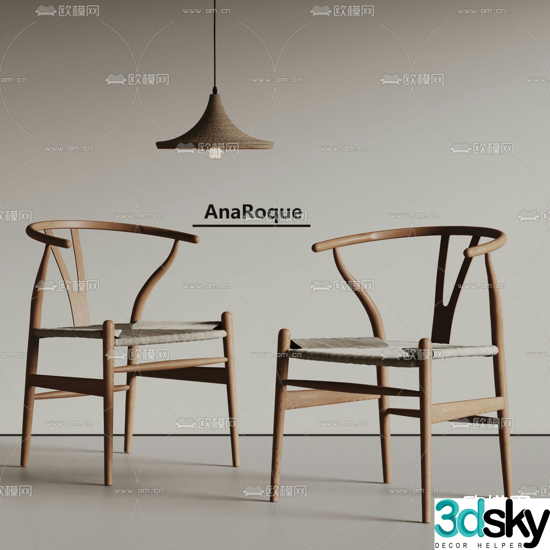 ANA ROQUE chair dining chair single chair 3d model