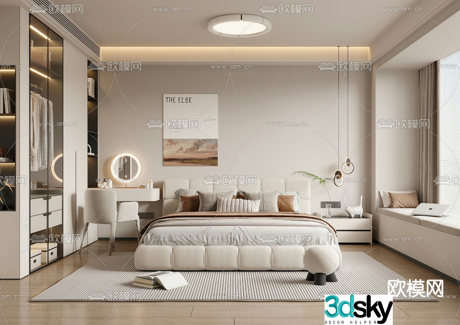 Modern bedroom Master bedroom Master room 3d model