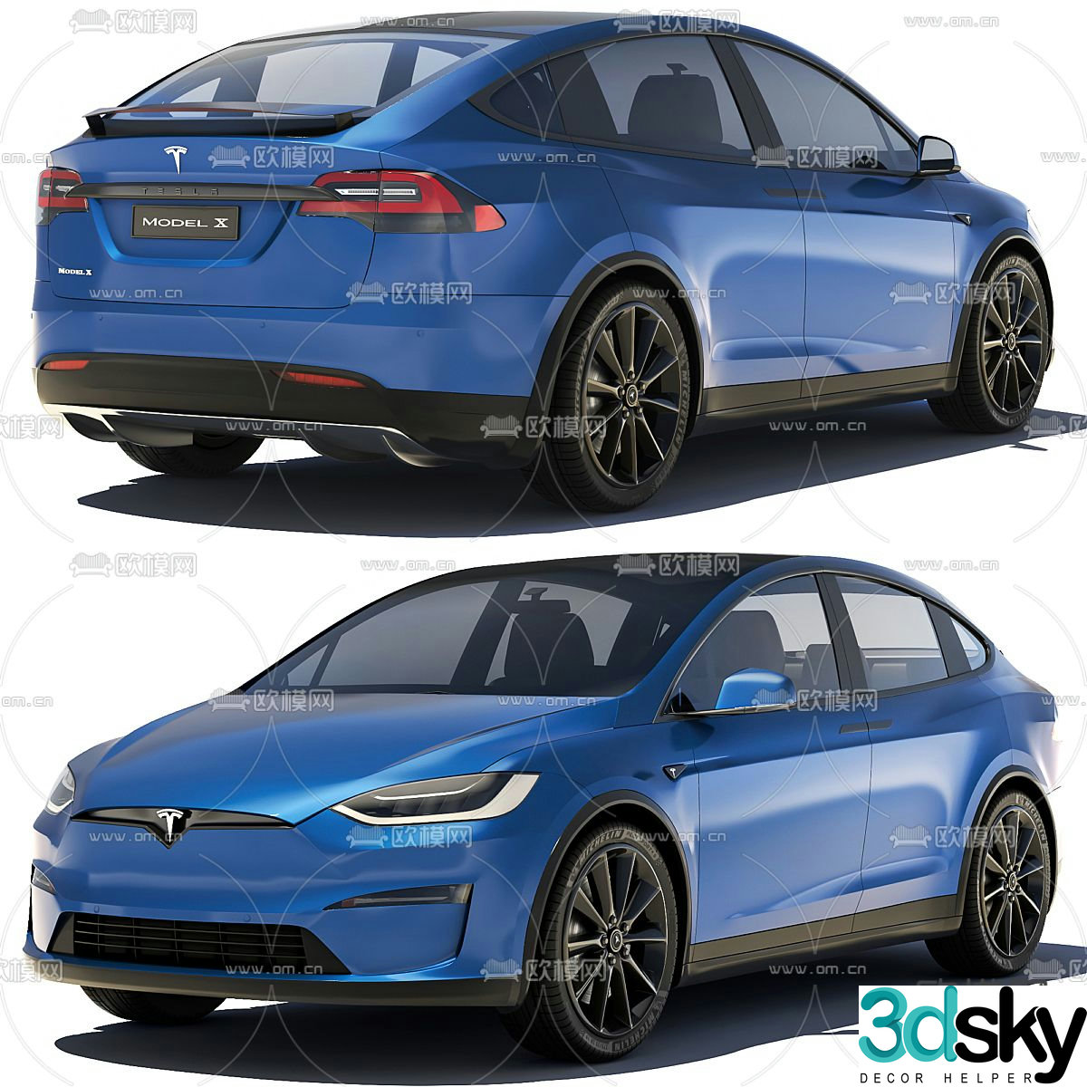 Tesla Model X car 3d model