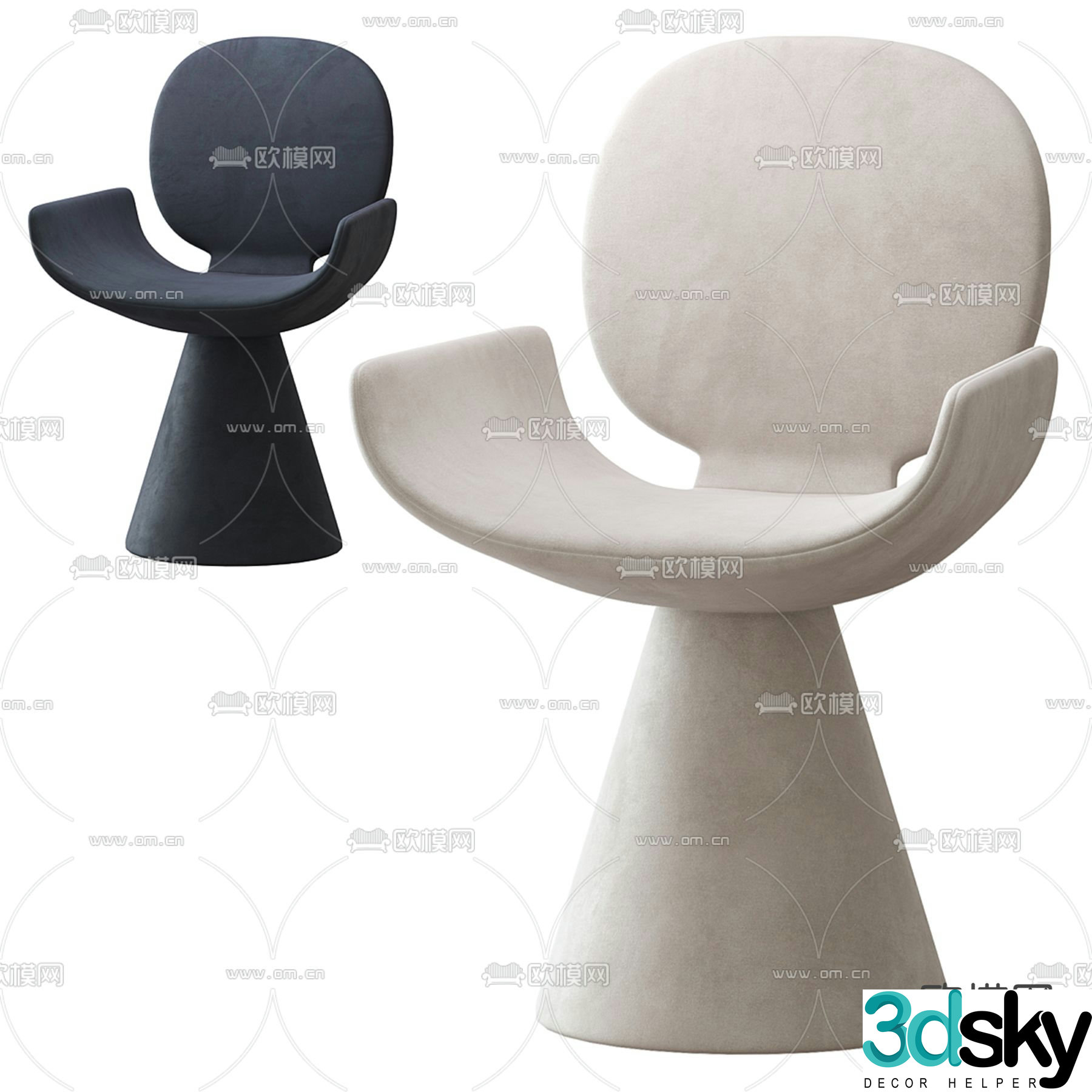 Yoppi Bernardo Chairman Chair Lounge Chair 3d model