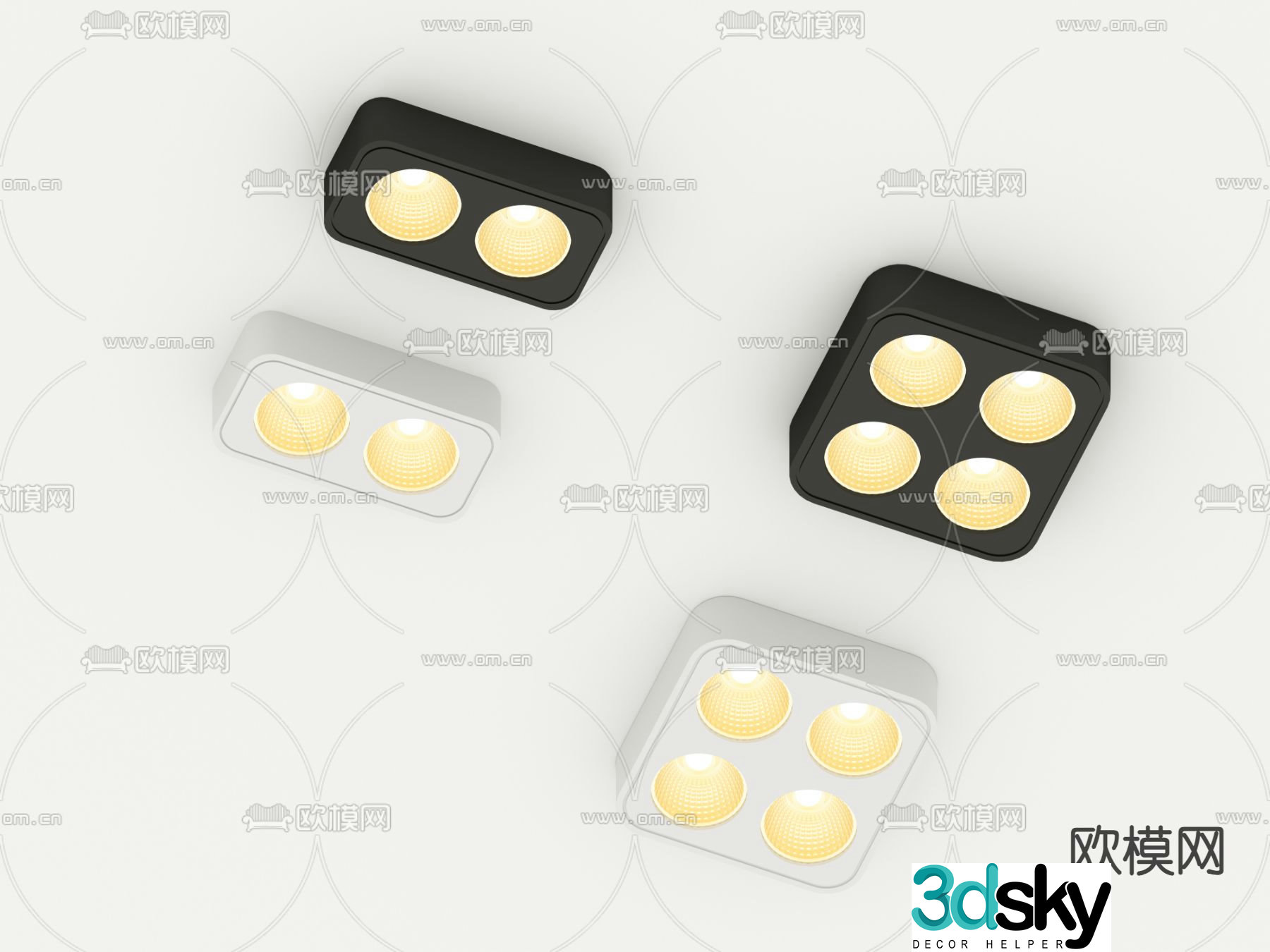 Lighting spotlights wall washers ceiling lights simple lights surface-mounted spotlights 3D model