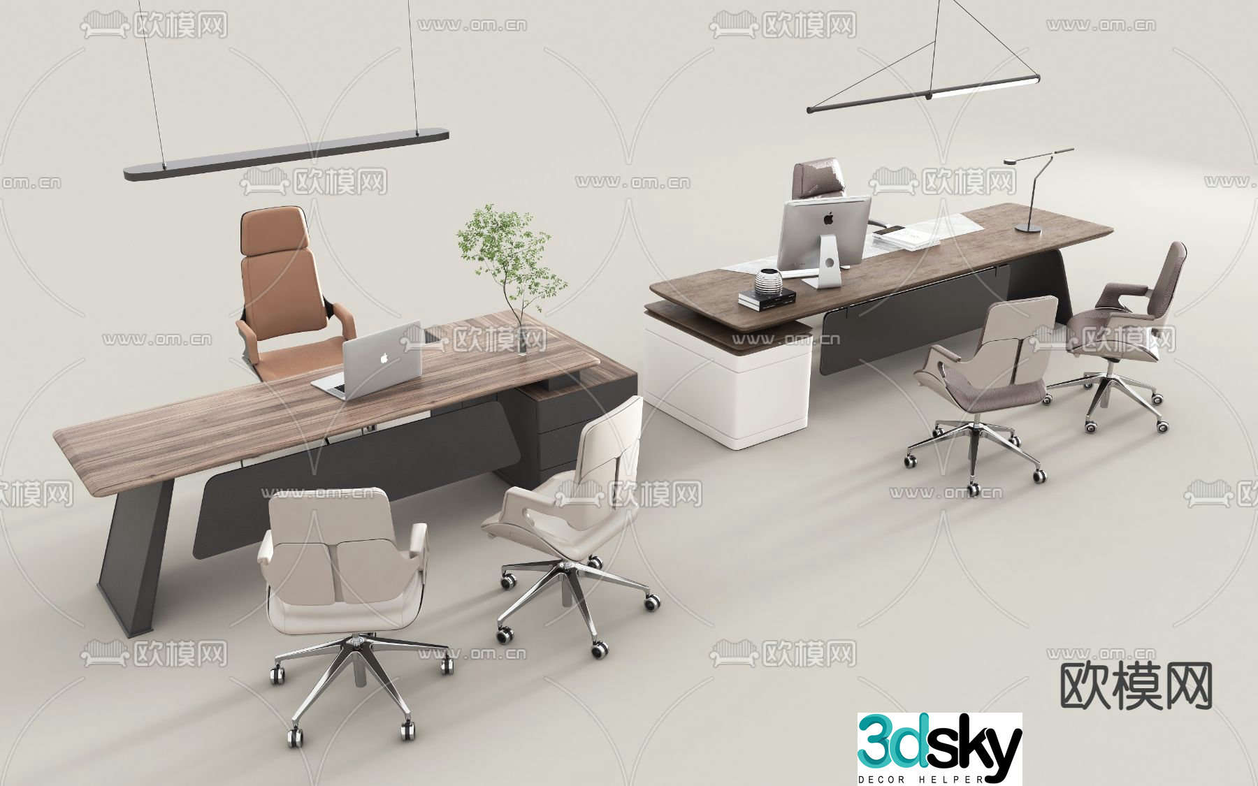 Executive desk executive desk boss desk manager desk 3D model