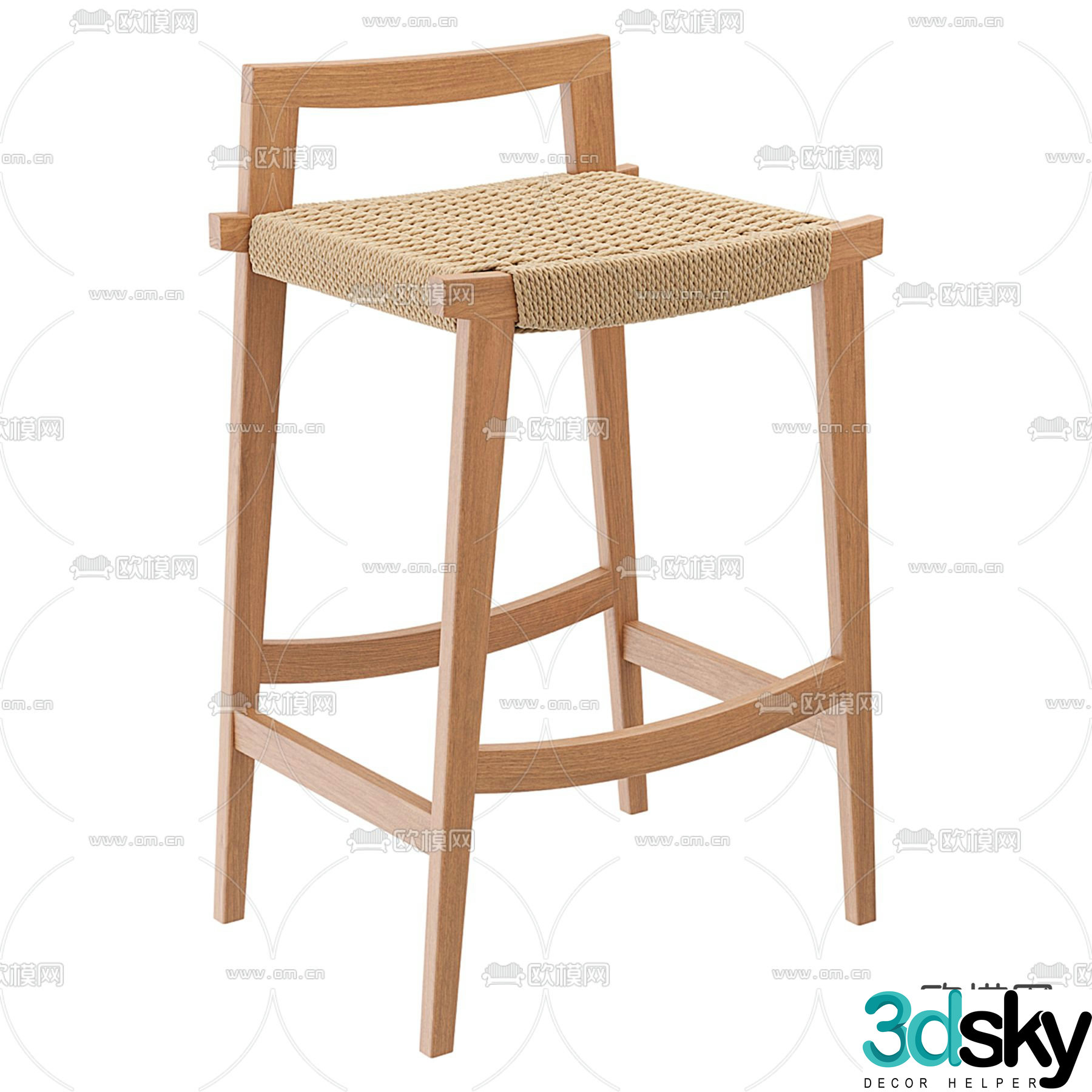 La Redoute Interieurs bar stool bar stool high stool 3d model