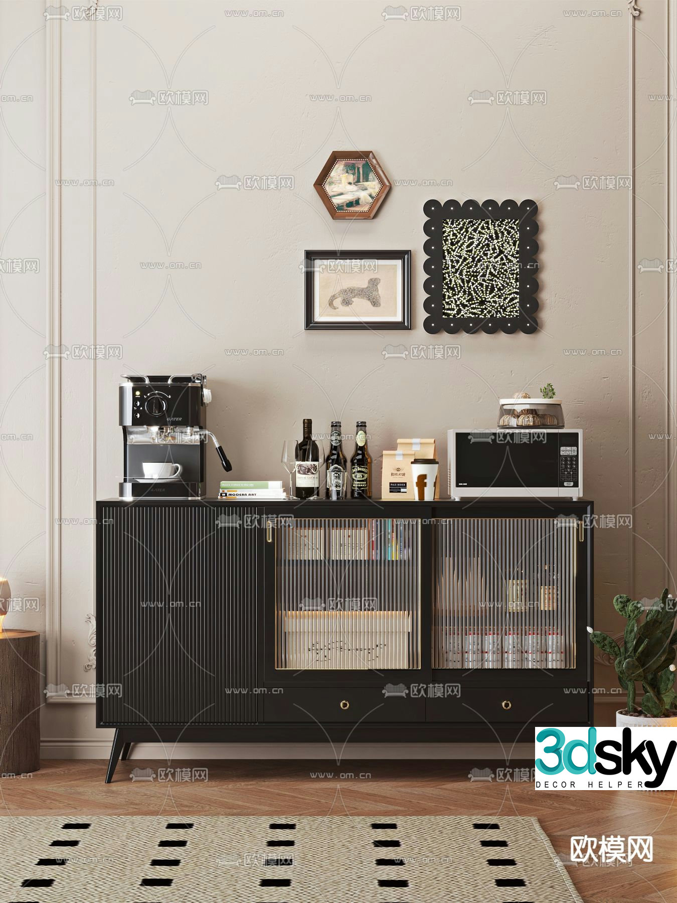 French sideboard 3d model