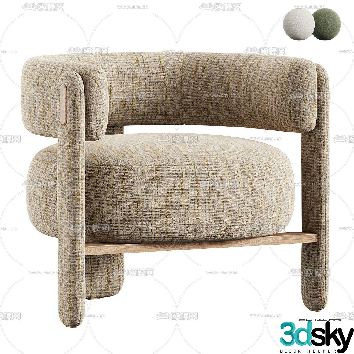 Mambo single sofa sofa chair 3d model