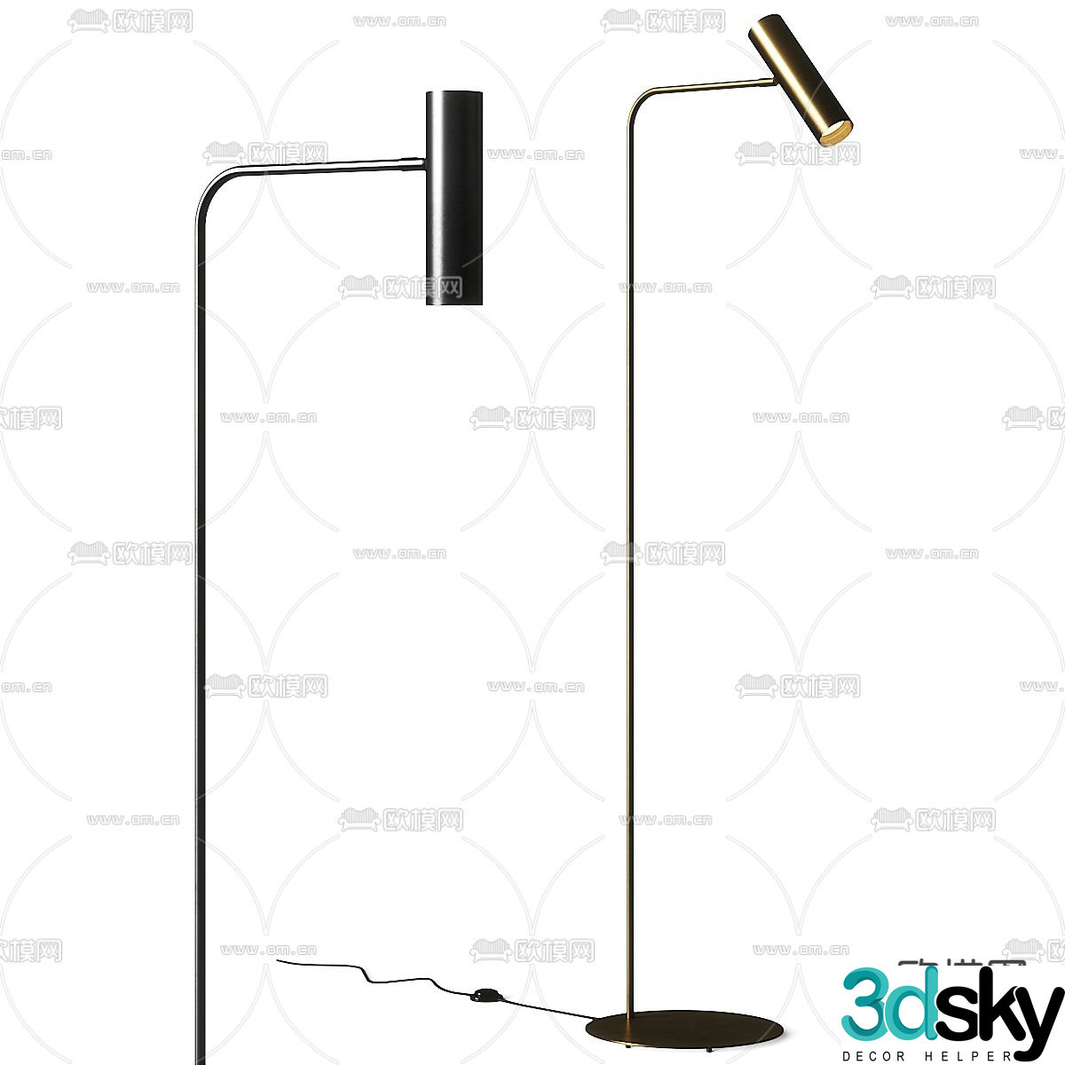 Modern floor lamp 3d model