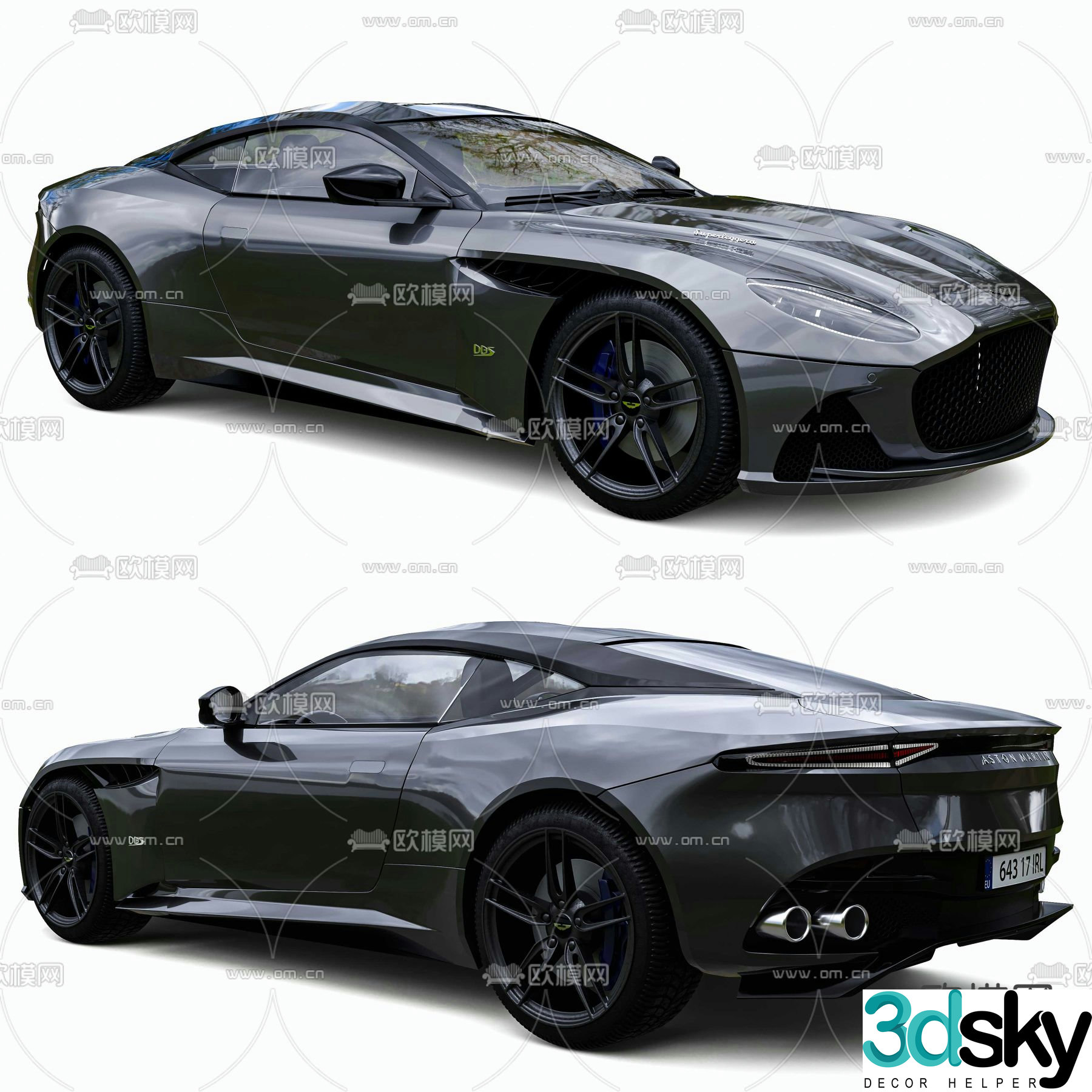 aston martin car supercar 3d model