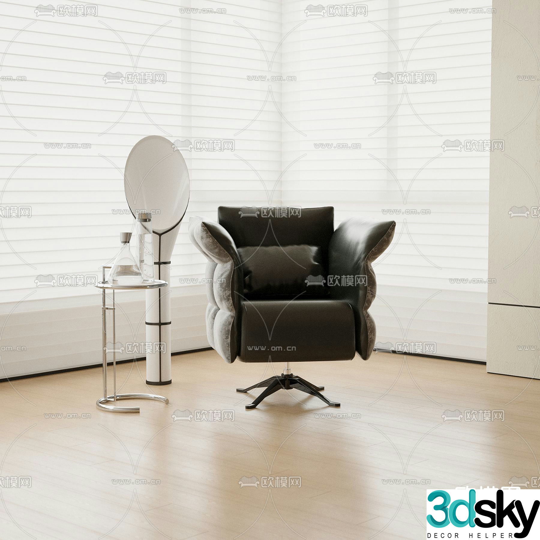 Modern leisure chair sofa chair 3d model