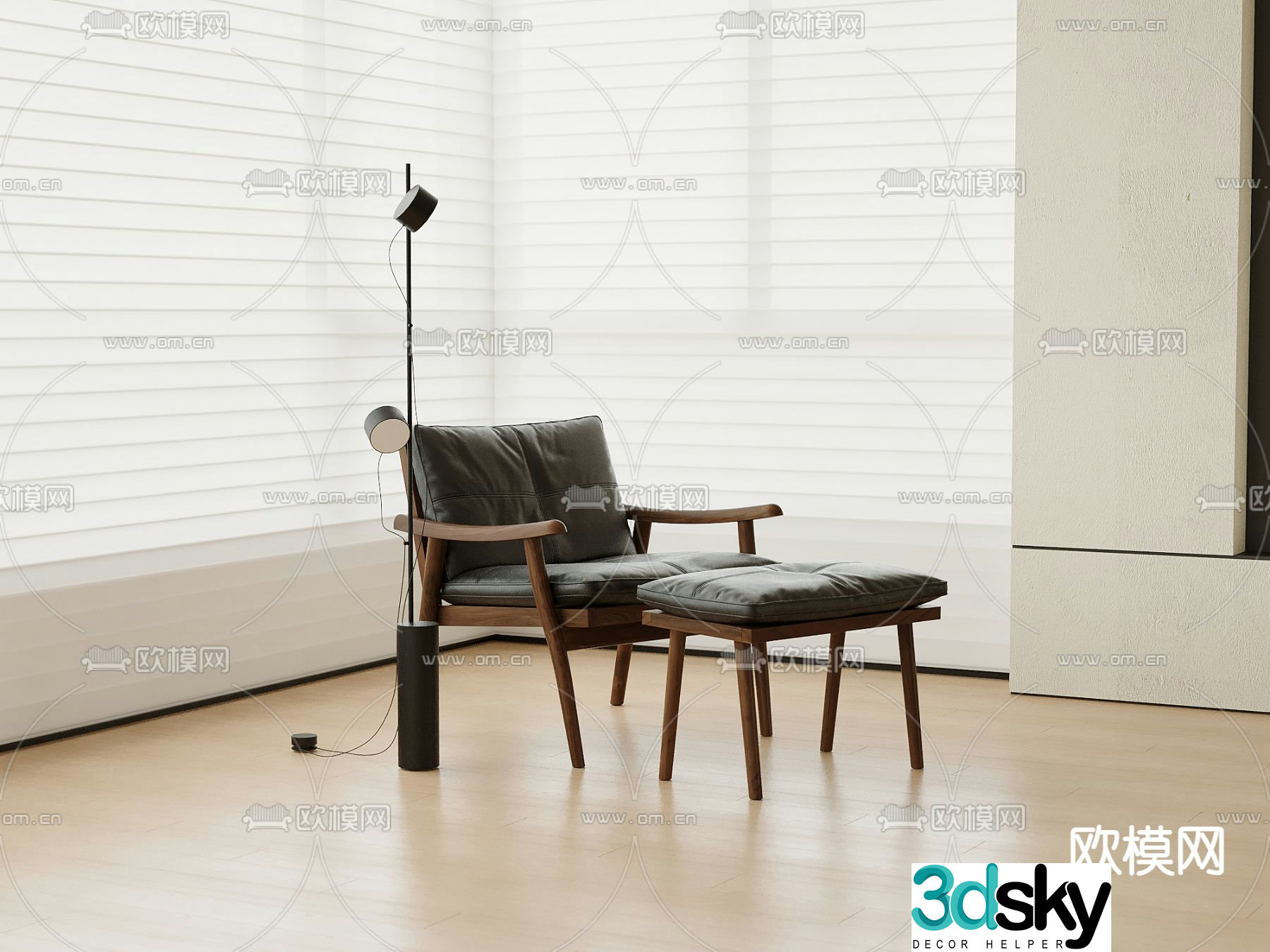 modern chair leisure chair lounge chair 3d model