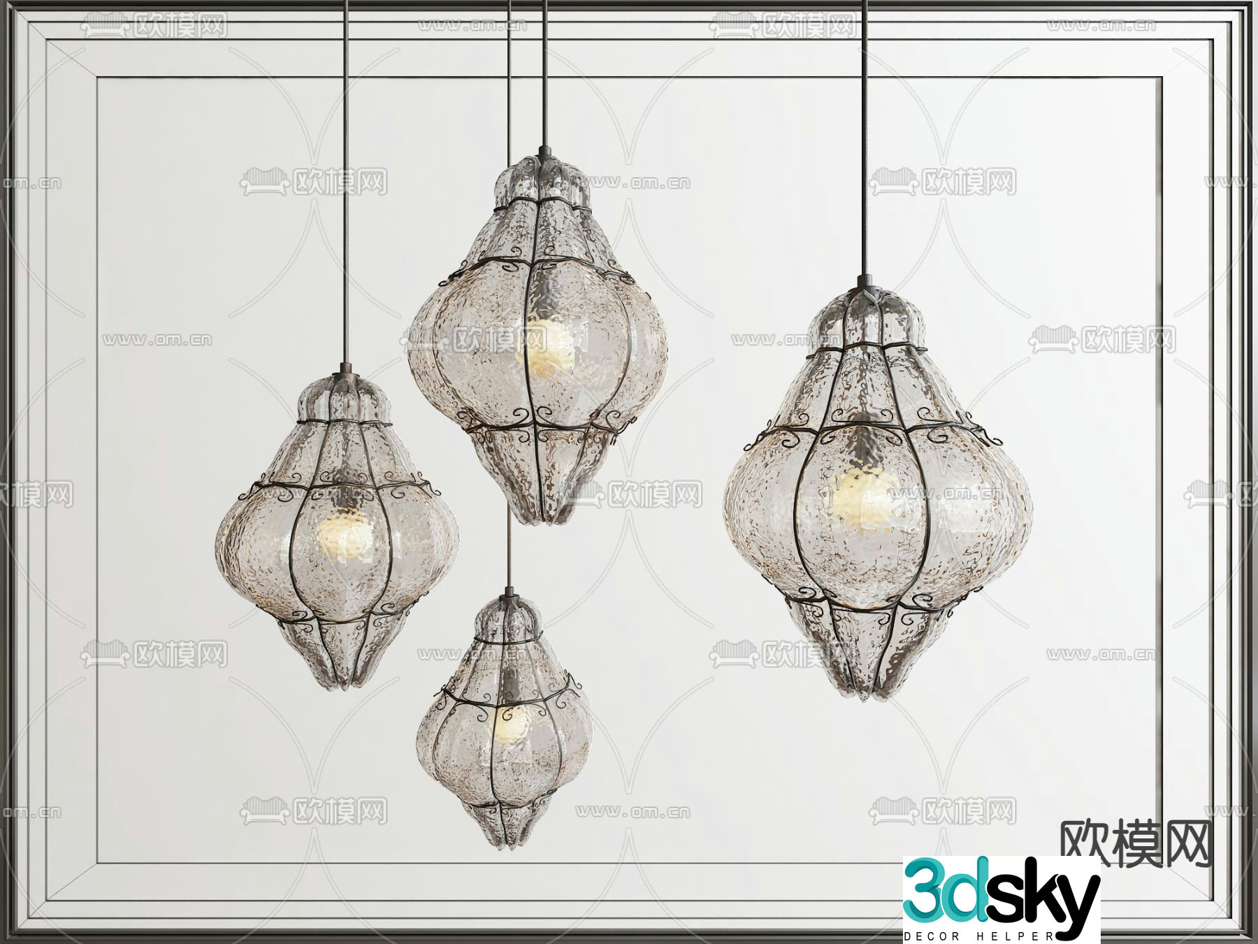 French Chandelier Crystal Chandelier 3D Model