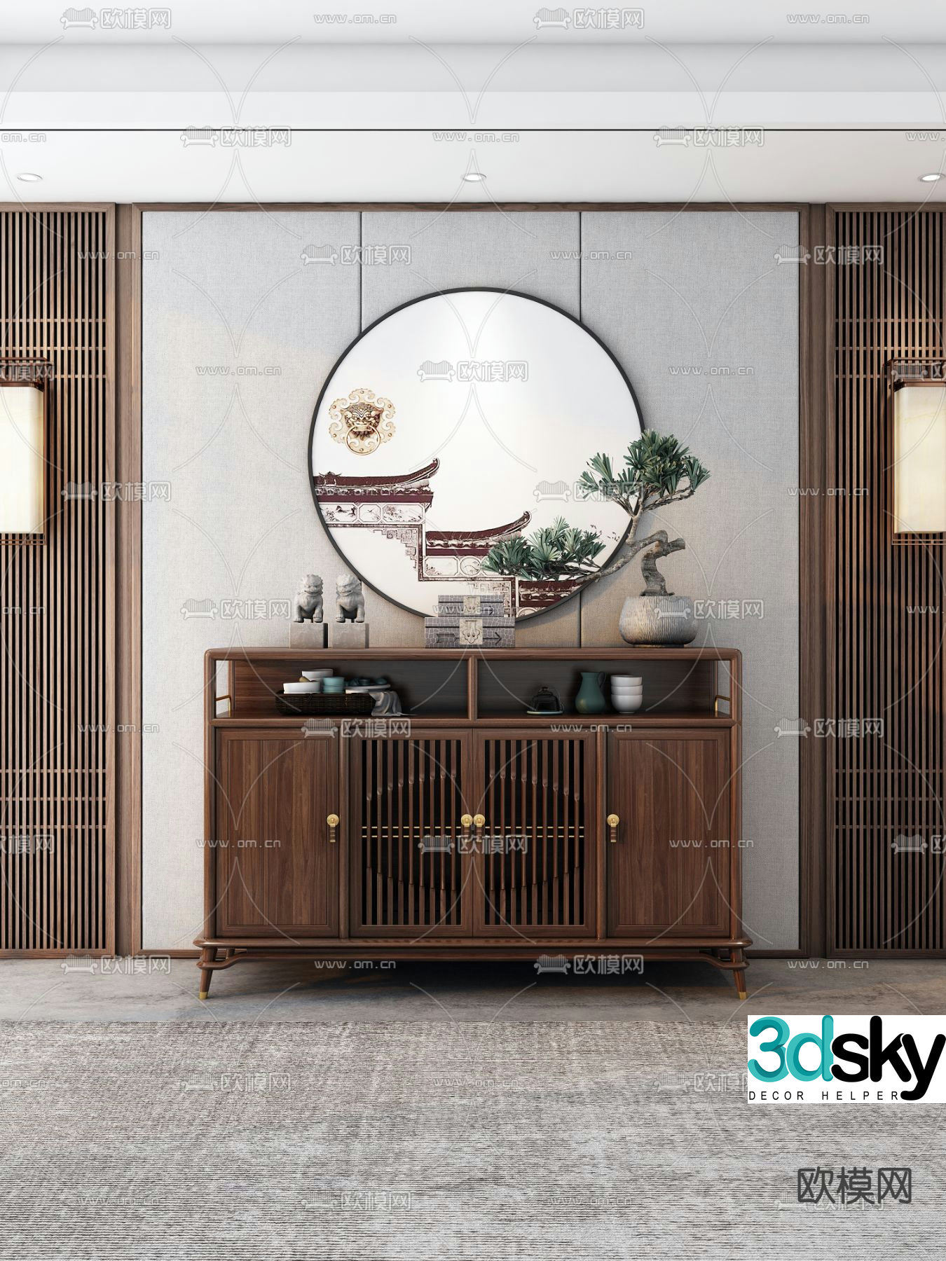 Chinese sideboard 3d model