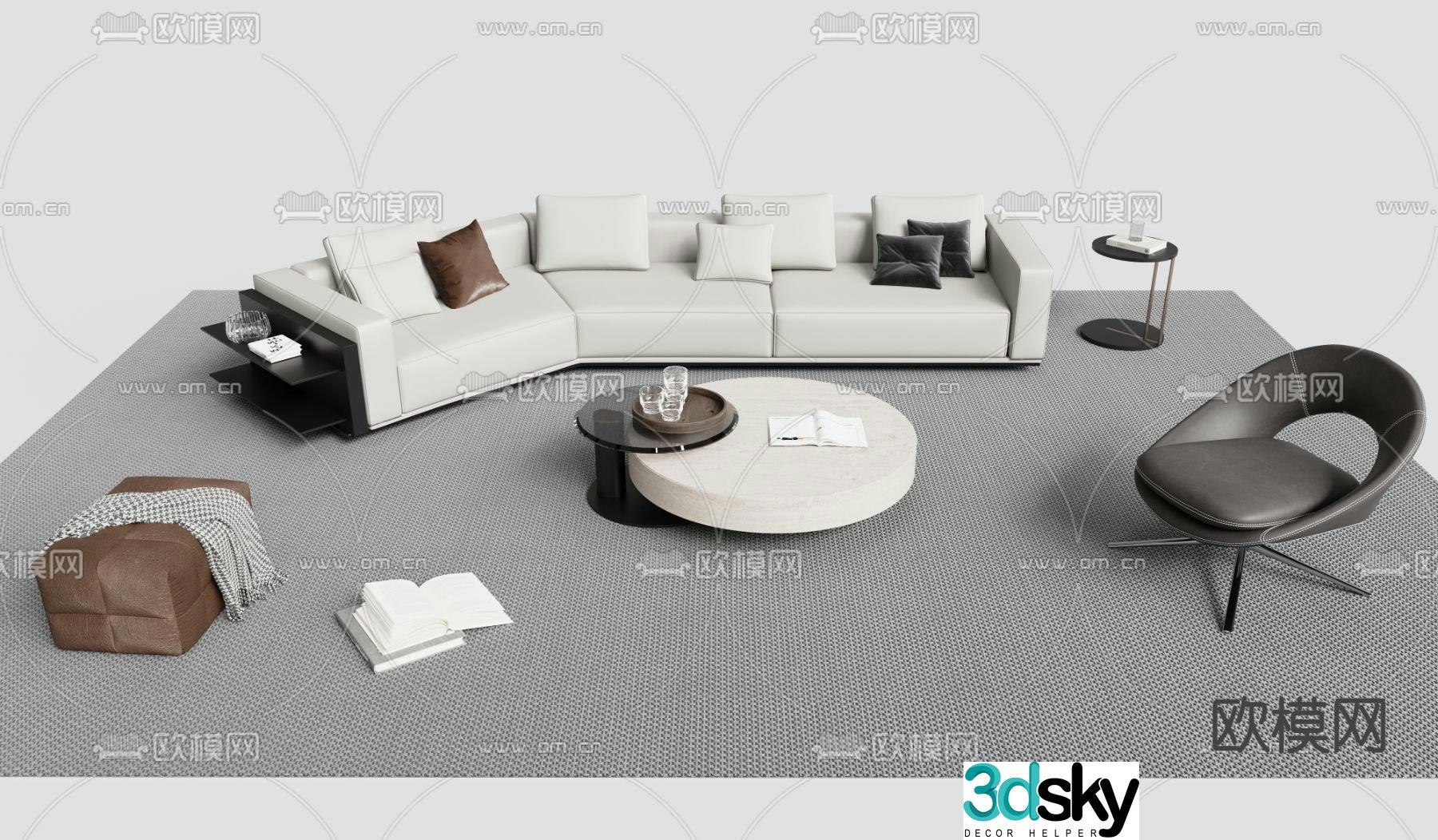 Modular sofa corner sofa 3d model