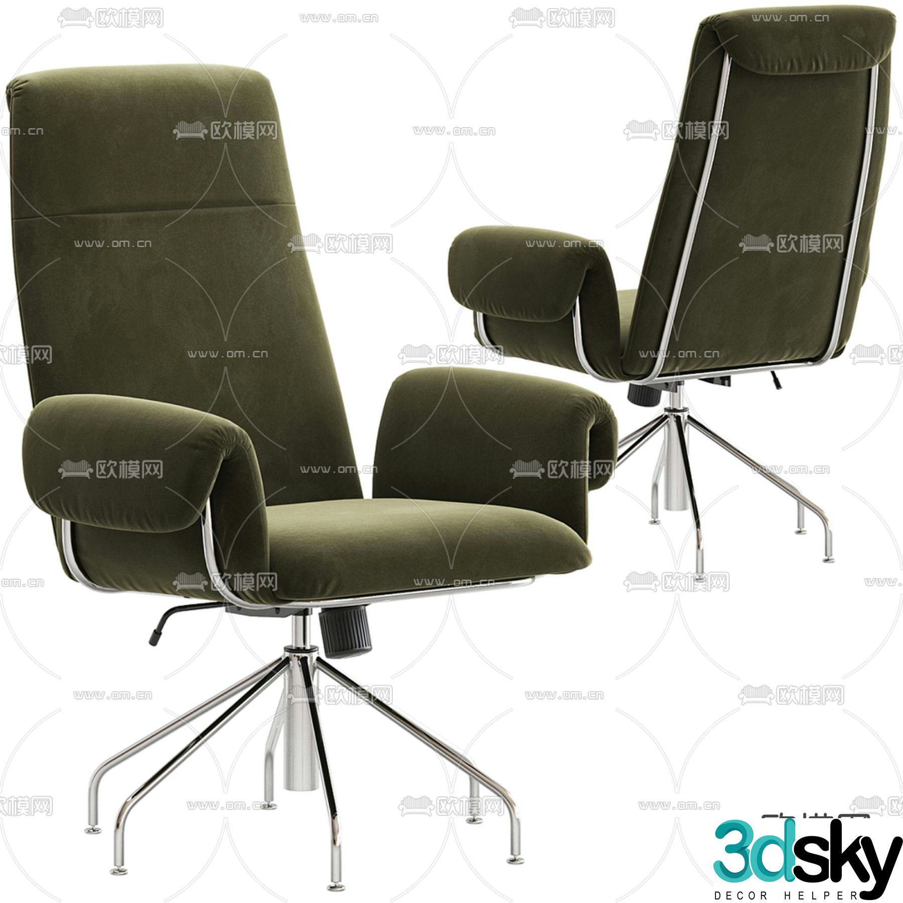 Office chair staff chair computer chair 3d model