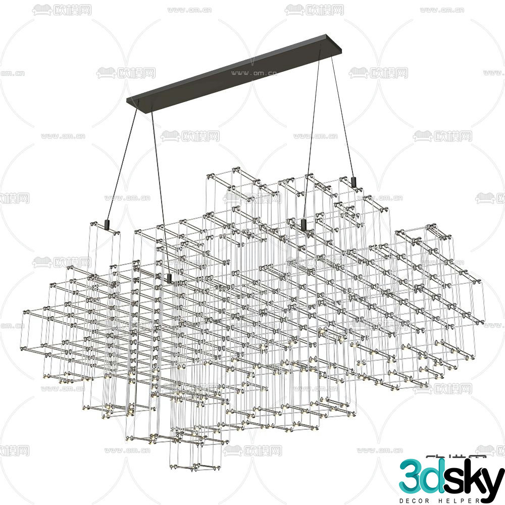 SPATIAL array chandelier lobby chandelier 3d model
