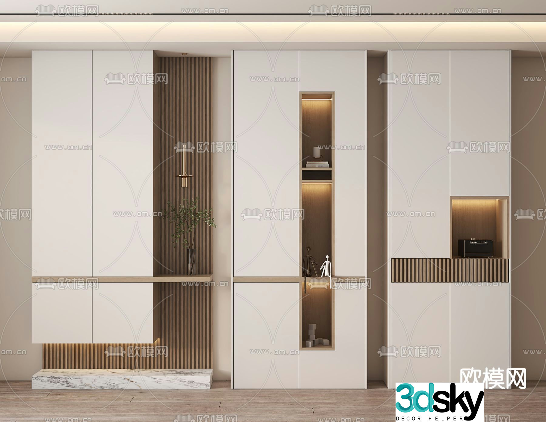 Entrance shoe cabinet Entrance cabinet 3D model