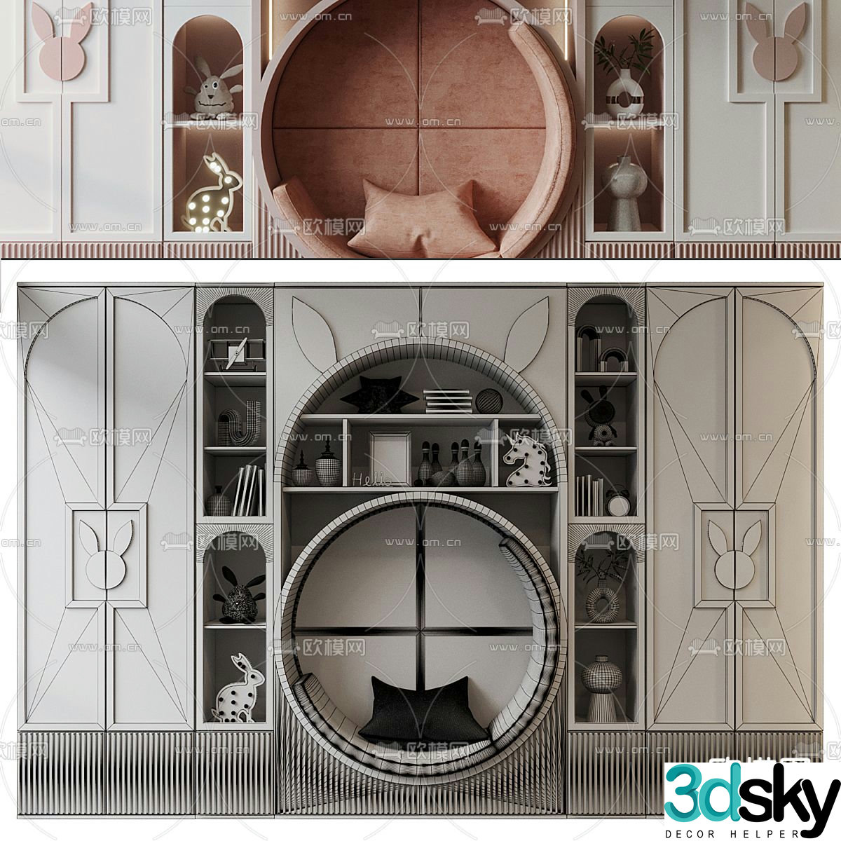 Children’s wardrobe wardrobe toy cabinet 3d model