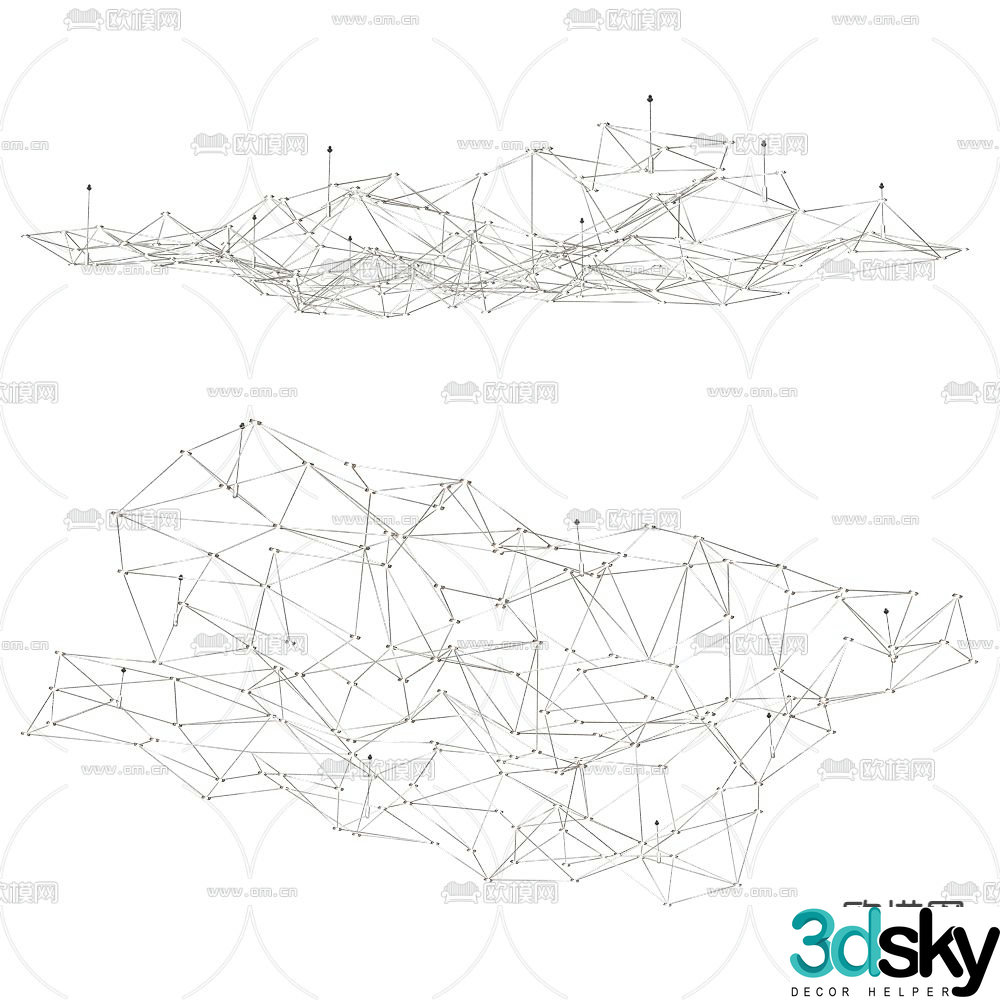 SPATIAL Array Chandelier 3D Model