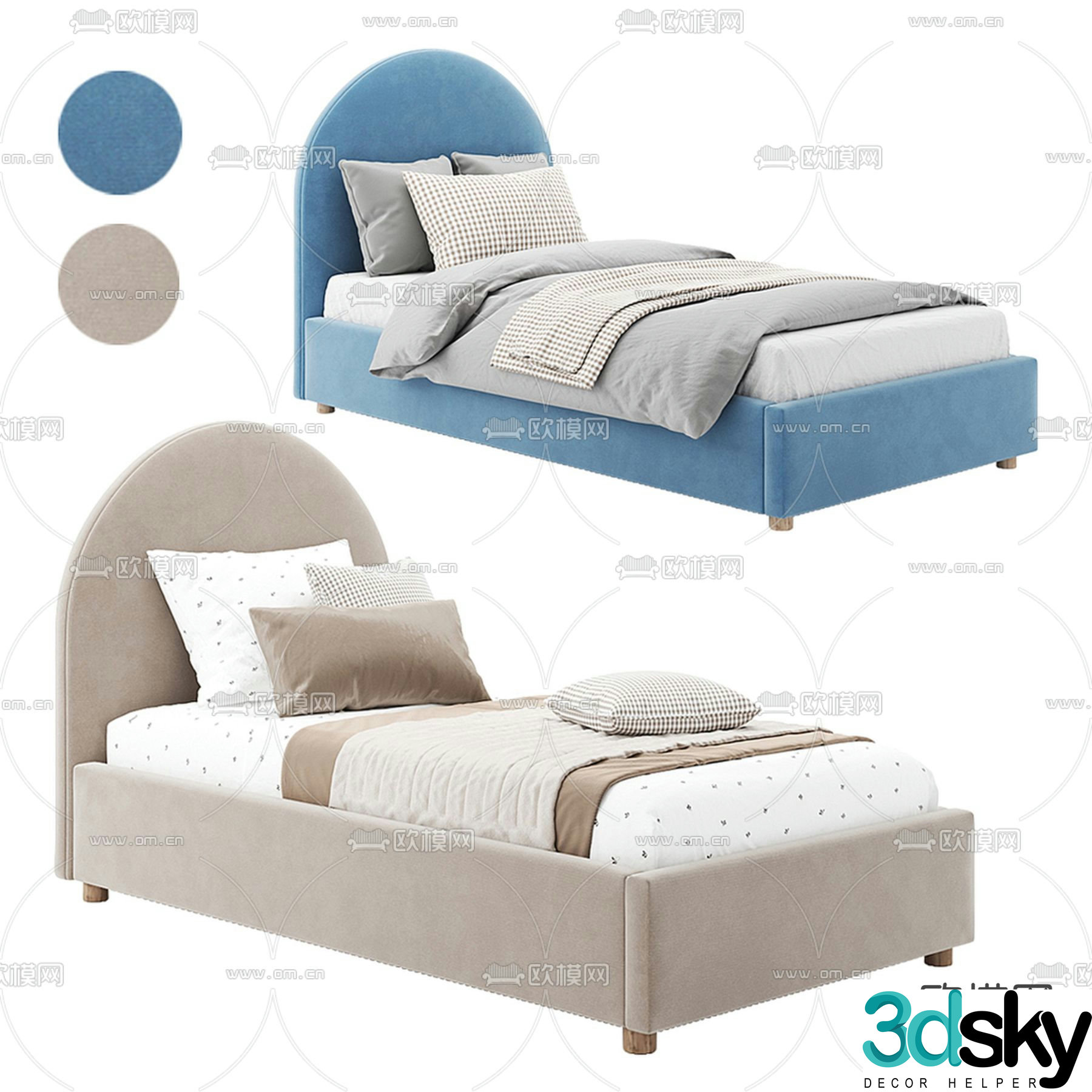 Single bed children’s bed child’s bed 3d model