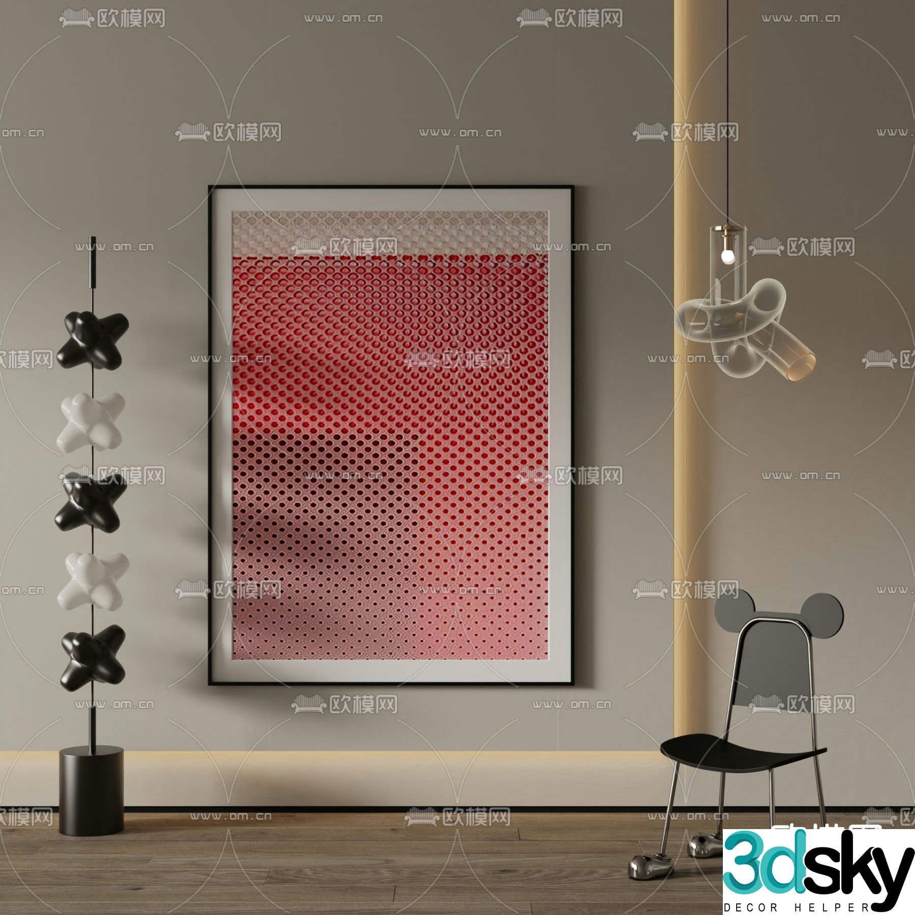 Simple painting Abstract painting Decorative painting 3d model