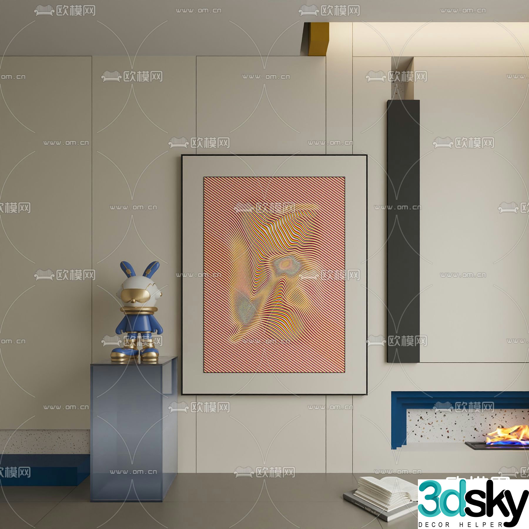 Simple painting Abstract painting Decorative painting 3d model