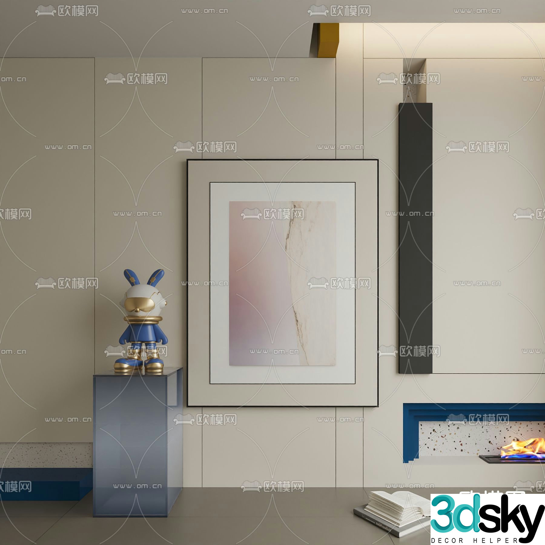 Modern hanging paintings Abstract paintings Decorative paintings 3d model