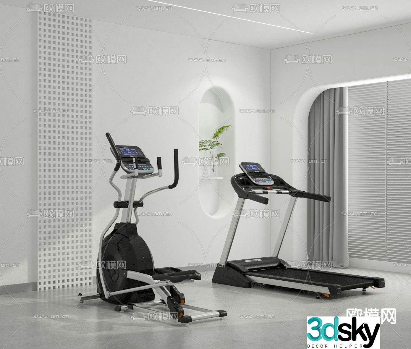 Treadmill stepper 3d model