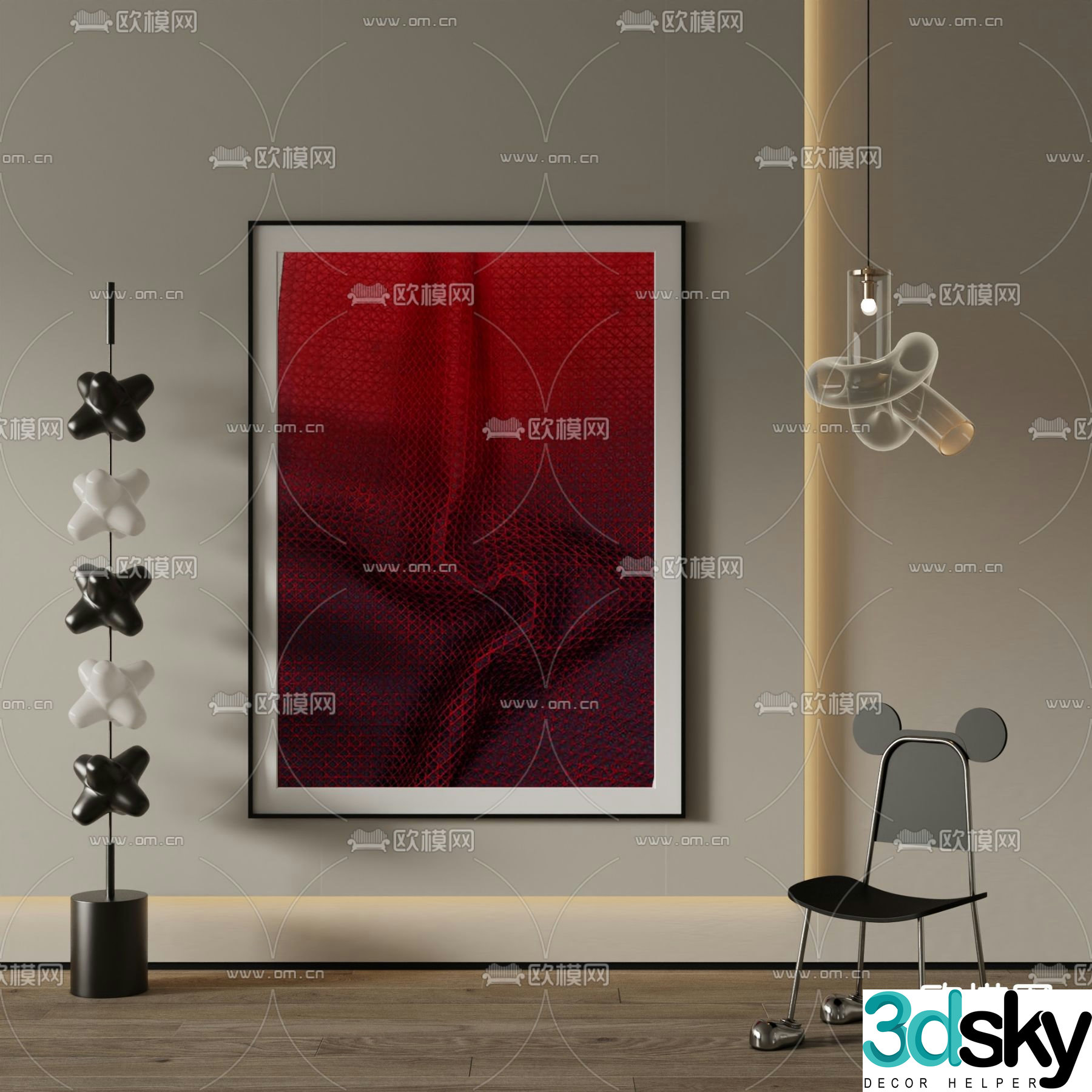 Simple painting Art painting Decorative painting 3d model