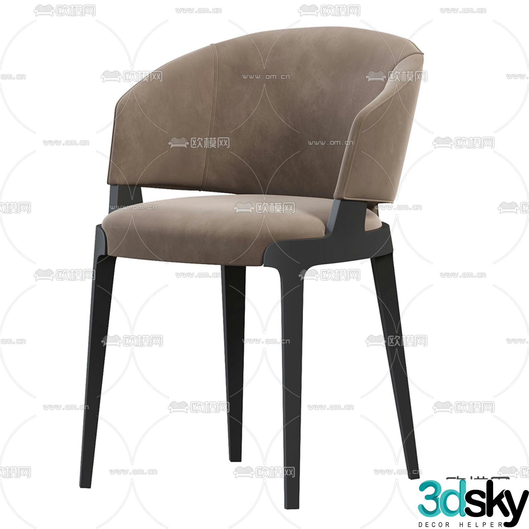 Modern chair dining chair 3d model