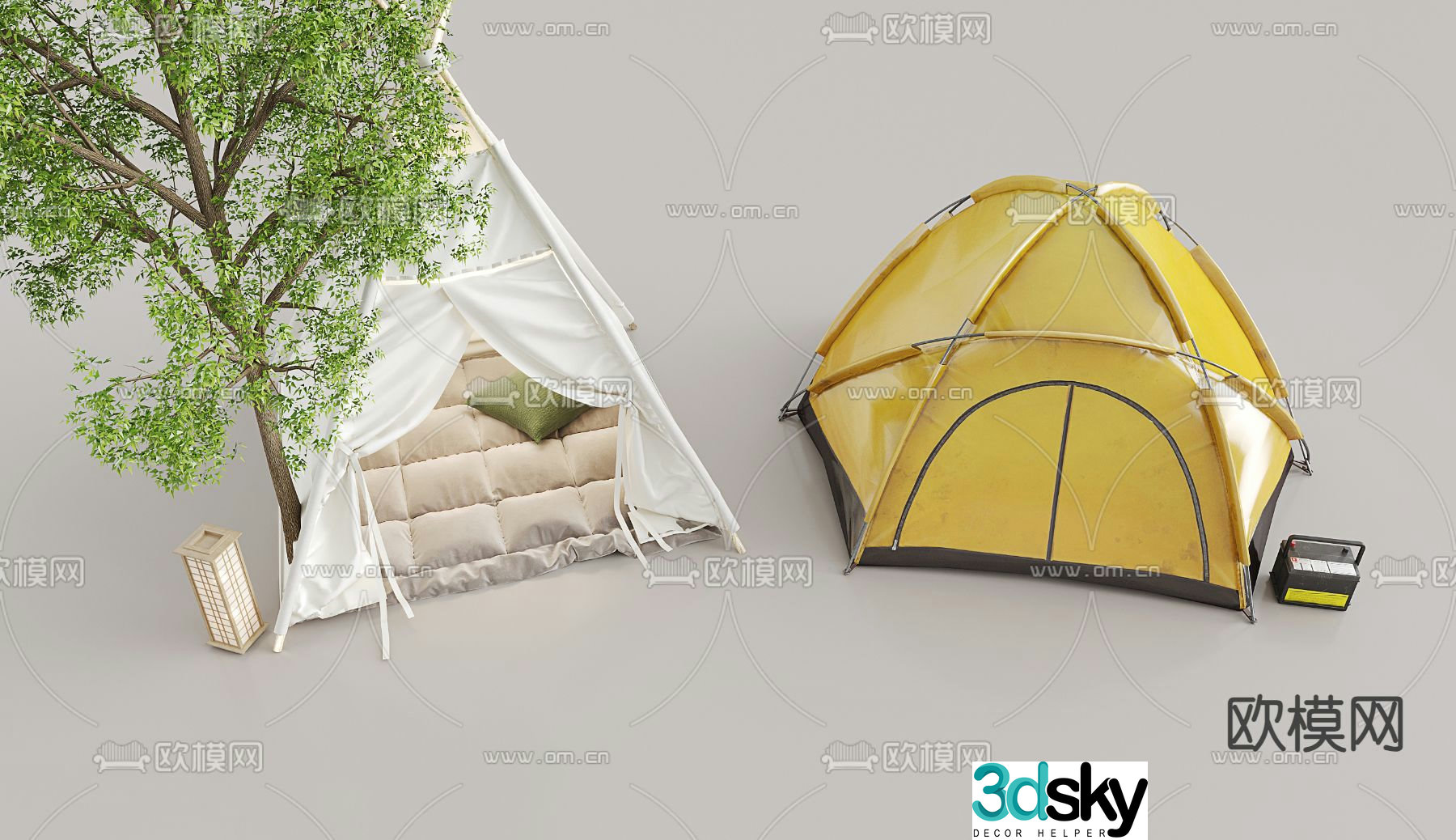 Outdoor camping tent 3d model