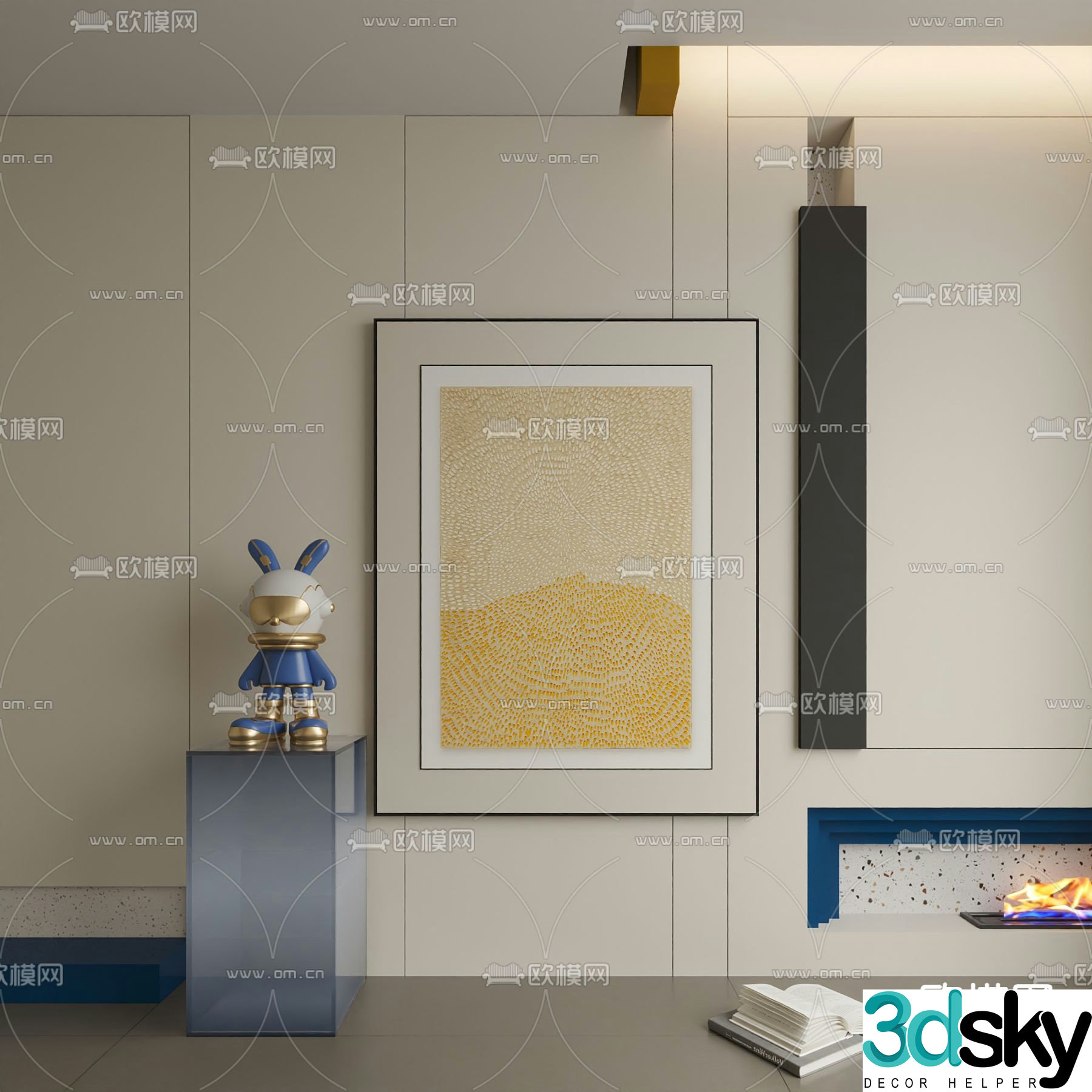 Modern hanging paintings Abstract paintings Decorative paintings 3d model