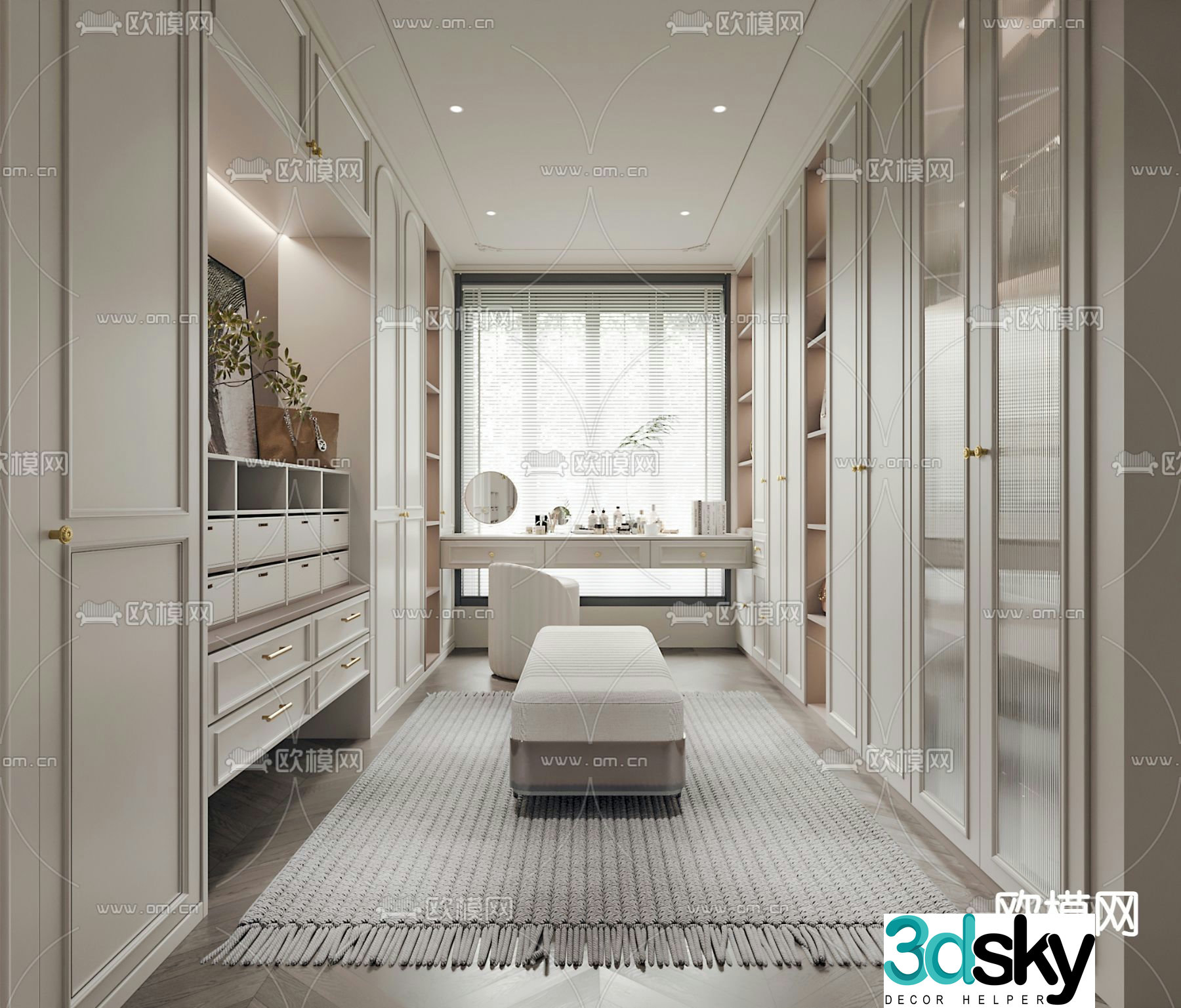 French cloakroom 3d model