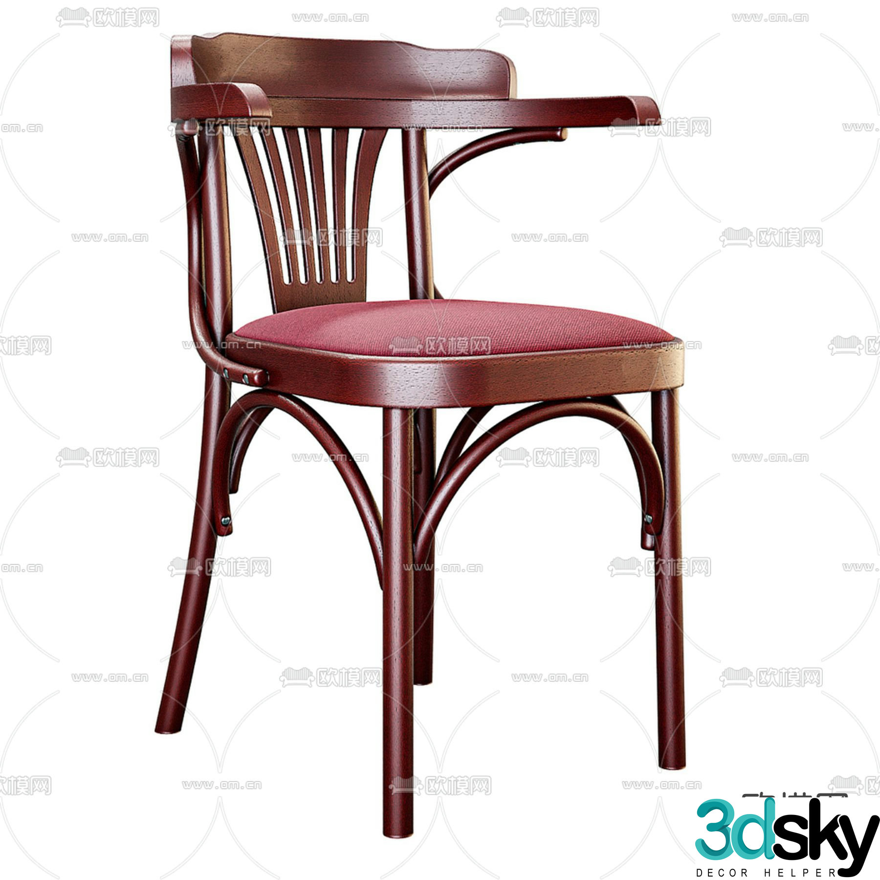 Chinese style chair leisure chair 3d model