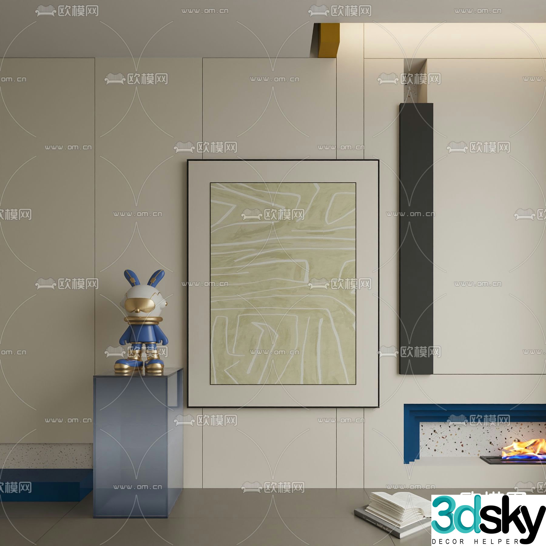 Simple painting Art painting Decorative painting 3d model
