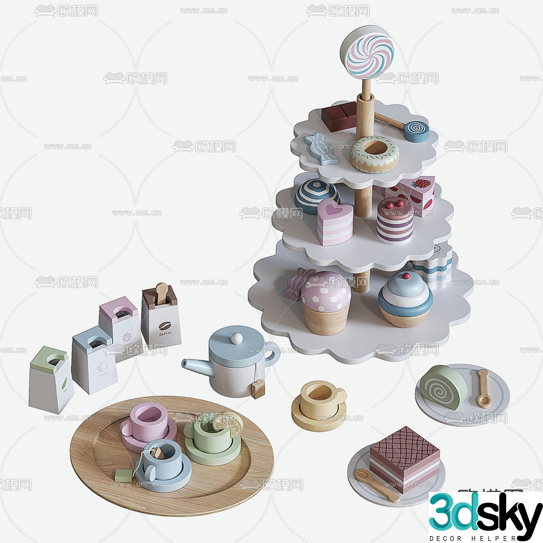 Children’s decorations cake decorations toys 3d model