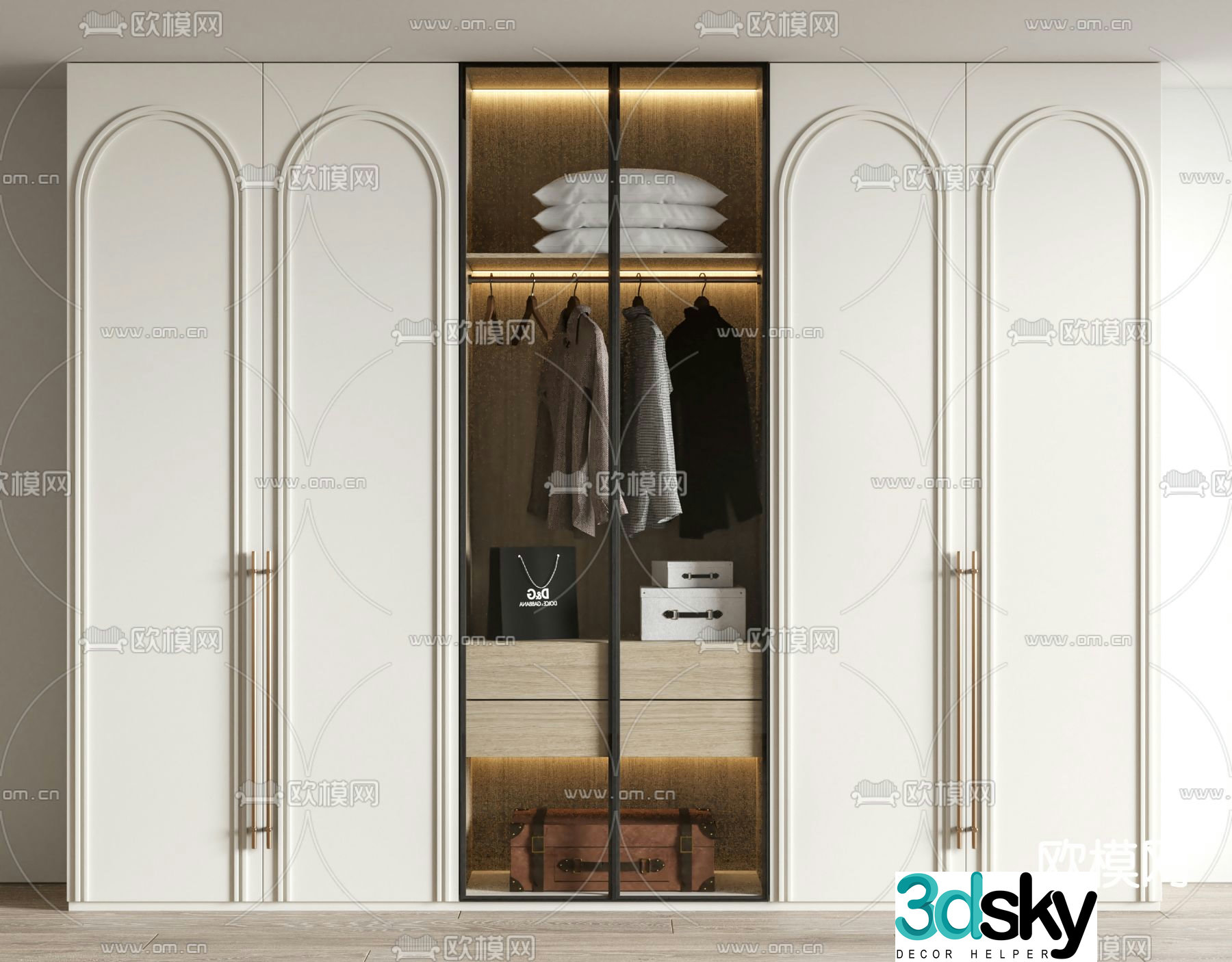 French wardrobe 3d model