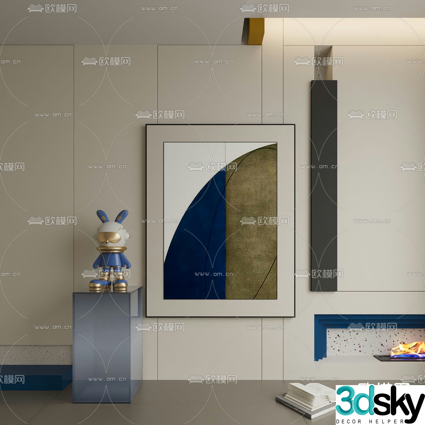 Abstract painting Simple painting Decorative painting 3d model