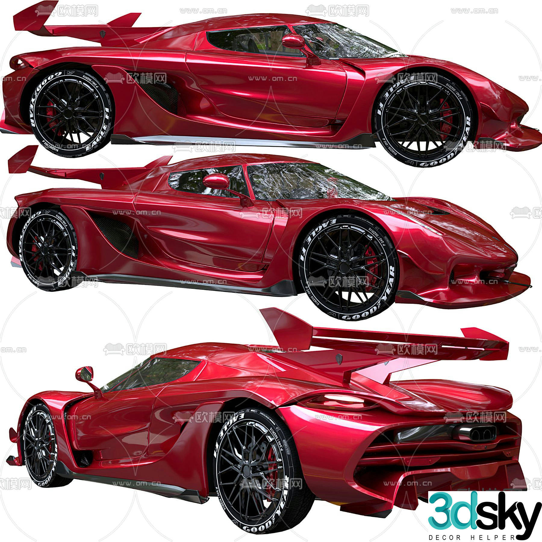 koenigsegg car sports car supercar 3d model
