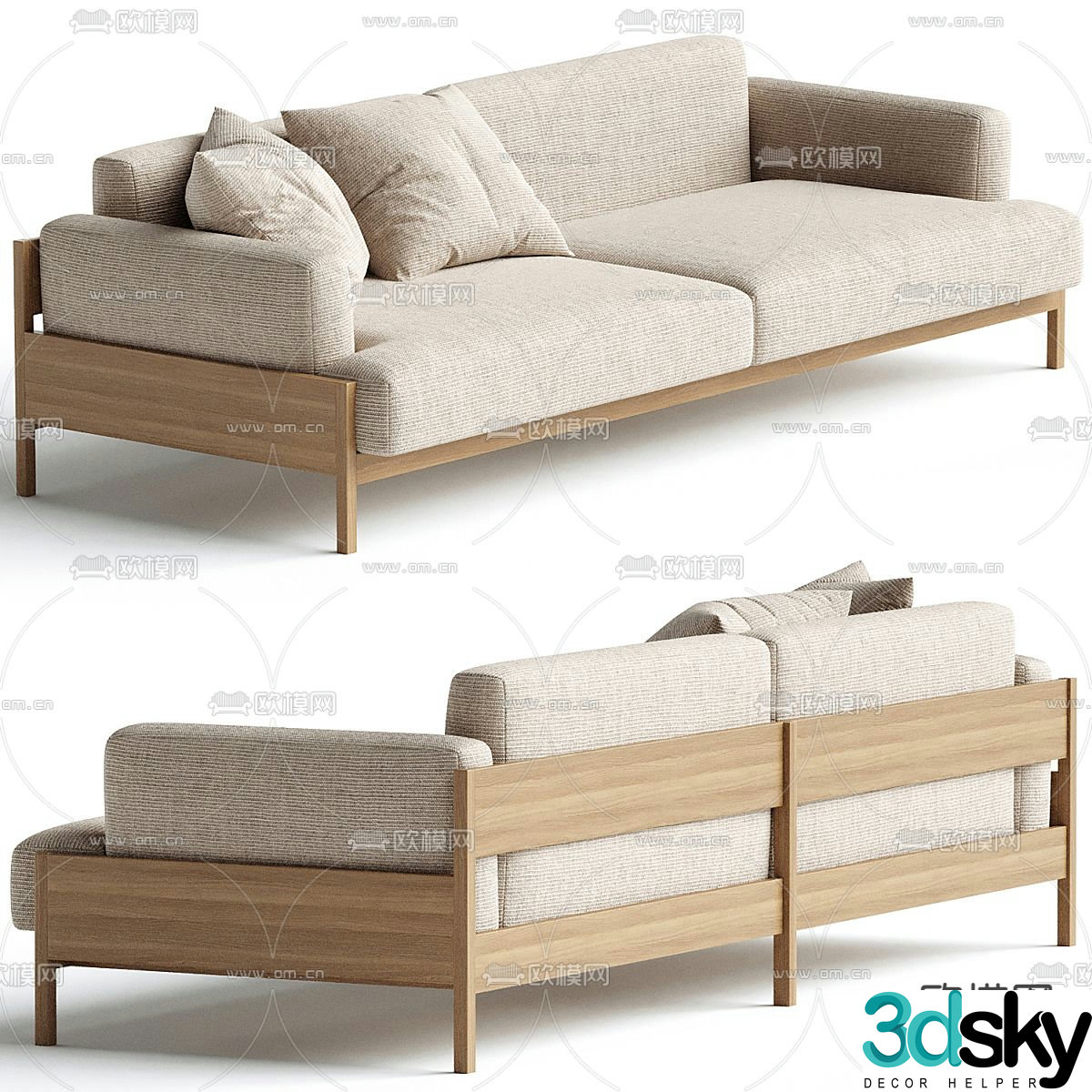 Kinuta loveseat 3d model