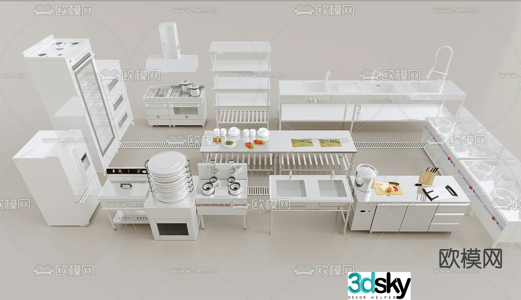 Kitchen appliances Central kitchen equipment Operating table 3D model