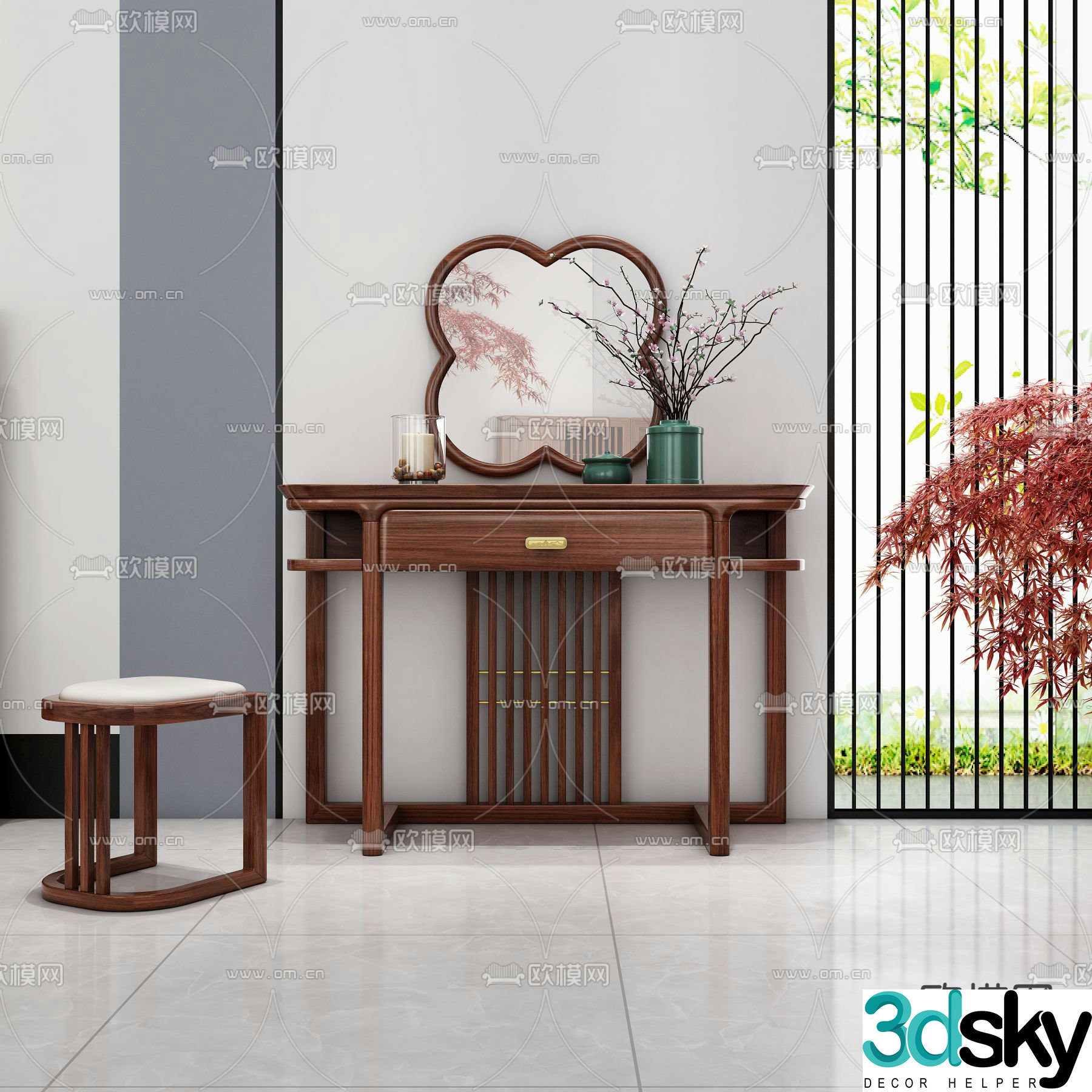 Chinese dressing table 3d model