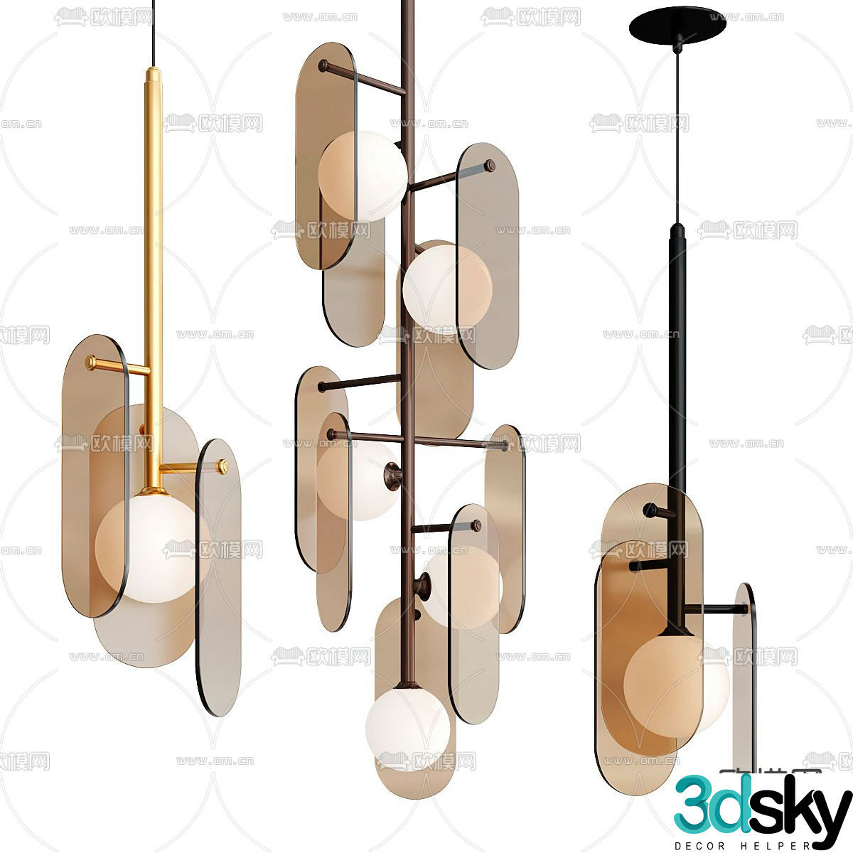 MEGALITH chandelier 3d model