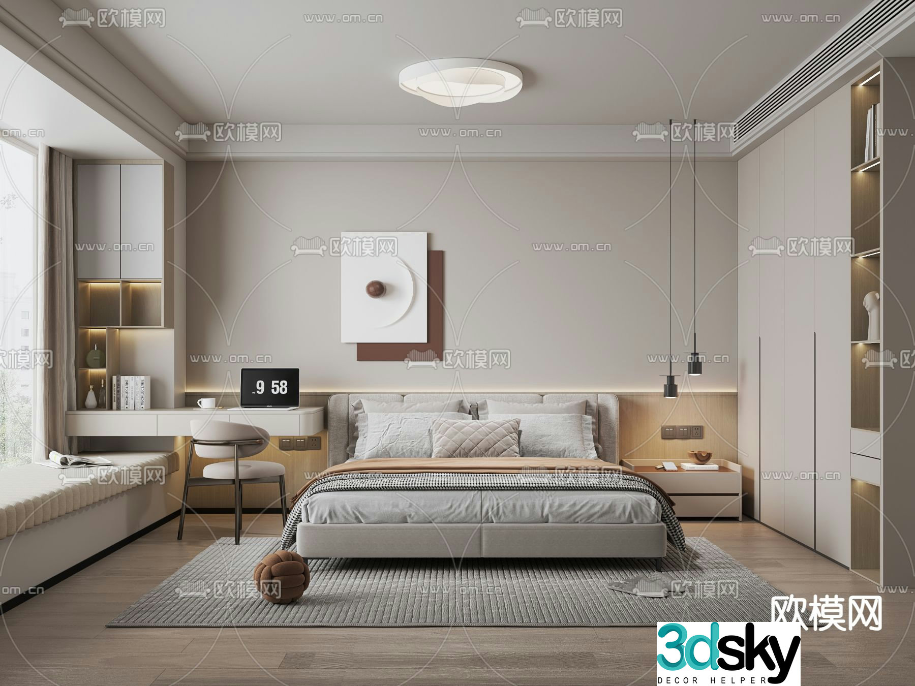 Modern bedroom Master bedroom Master room 3d model