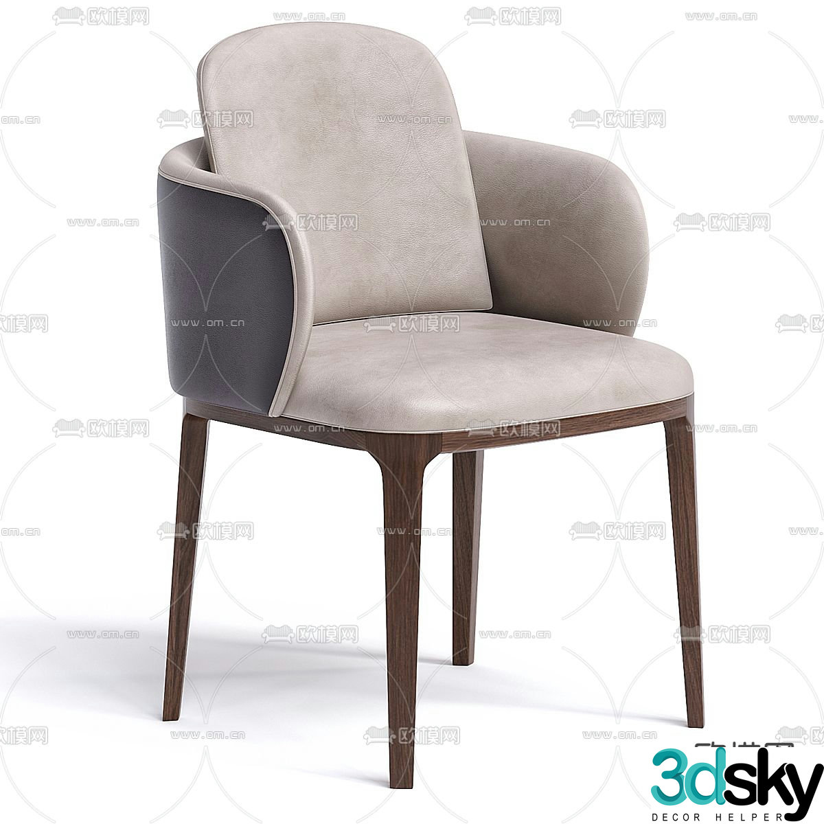 Manda chair dining chair 3d model