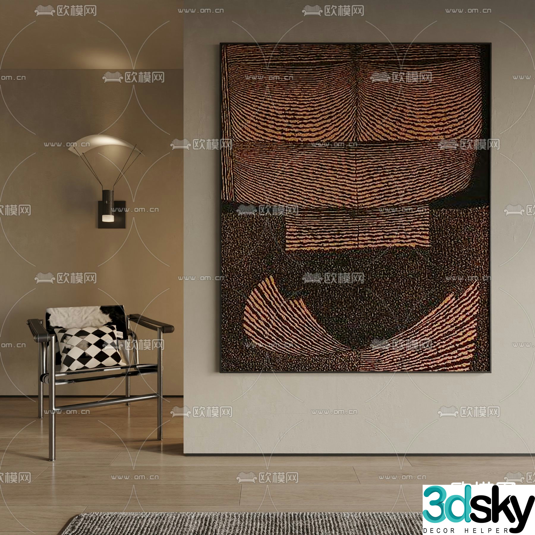 Wabi Sasava painting texture painting decorative painting 3d model