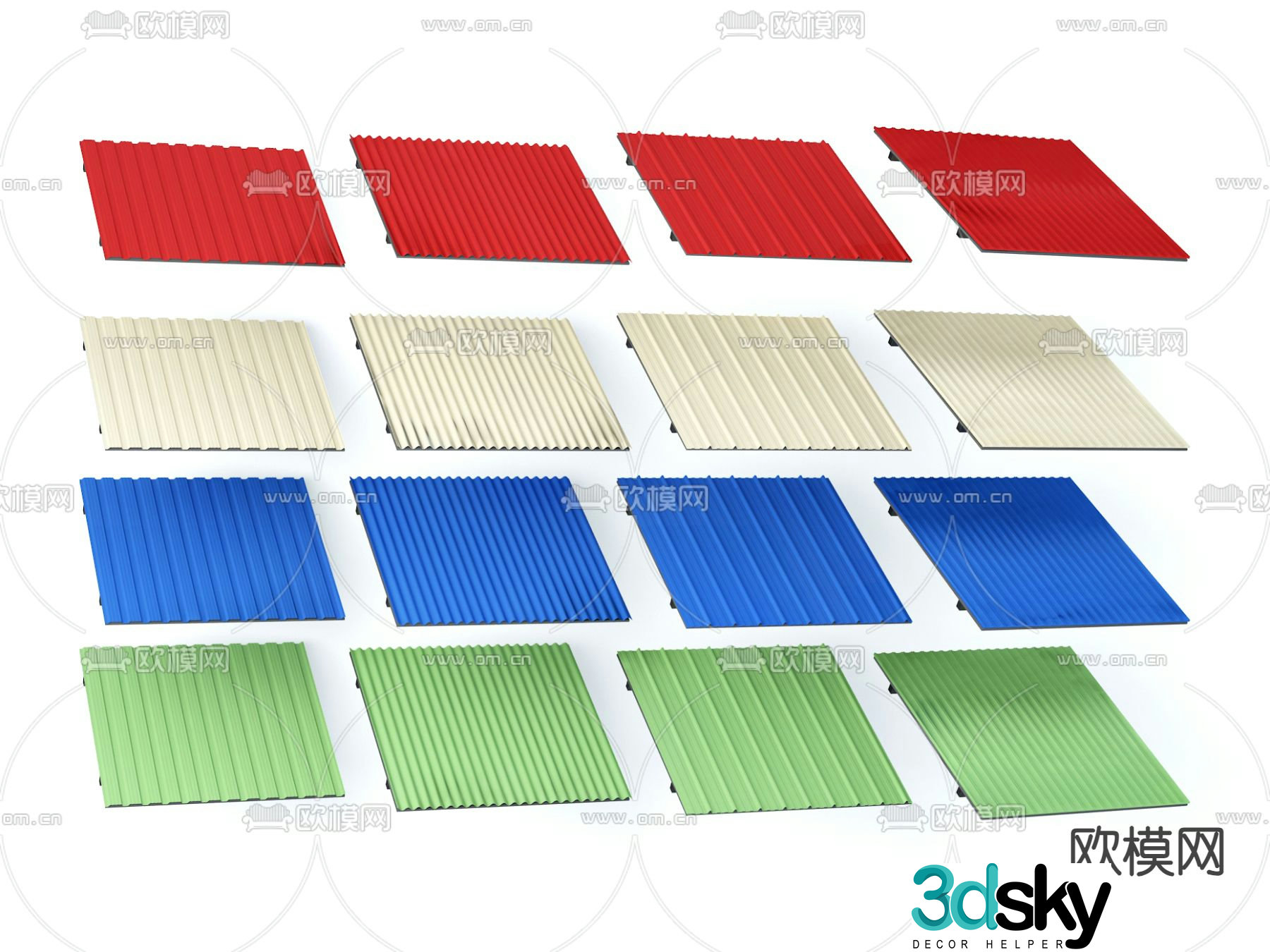 Iron shed color steel tiles iron shed sunshade canopy 3d model